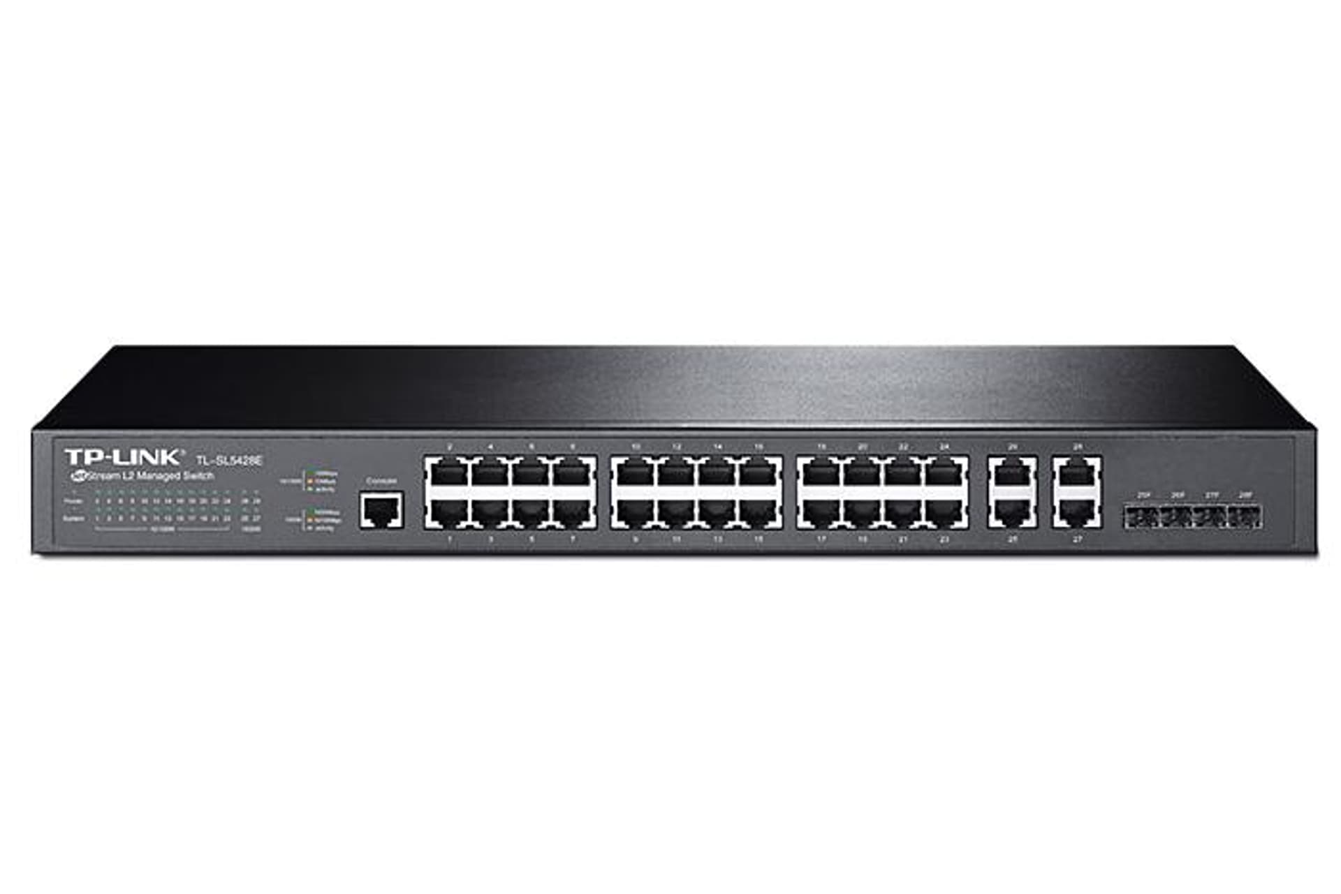 

TP-Link T2500-28TC (TL-SL5428E) L2 JetStream, 24 porty 10/100Mb/s, 4 porty Gb, 4 sloty combo-SFP, Tl-sl5428e) l2 jetstream/24 porty 10/100mb/s/4 porty gb/4 sloty combo-sf
