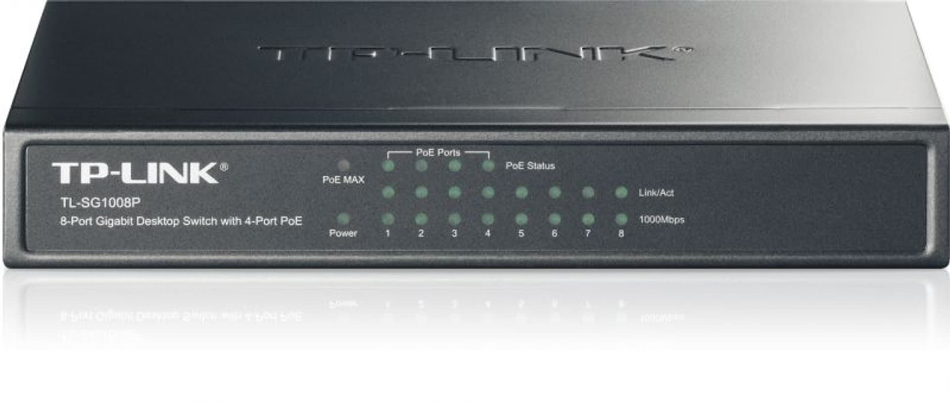 

TP-Link TL-SG1008P 8 portowy gigabitowy przełącznik z 4 portami PoE