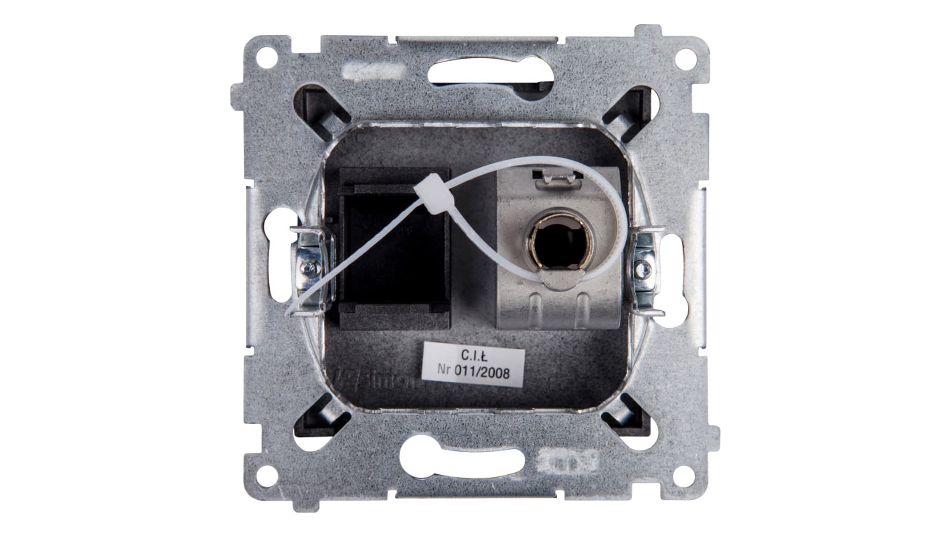 

Simon 54 Gniazdo komputerowe pojedyncze RJ45 kat.6 ekranowane z przesłoną antracyt D61E.01/48