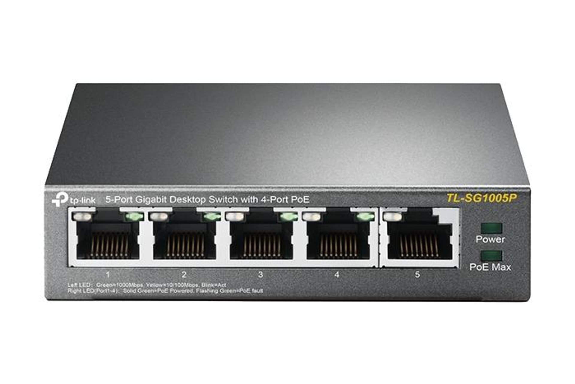 

TP-Link TL-SG1005P 5 portowy, gigabitowy przełącznik typu desktop, 4 porty PoE