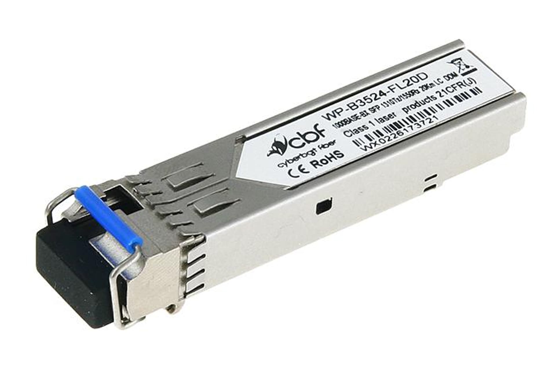 

CBF Moduł SFP WDM 1,25Gb SM Tx=1310nm 20km LC simplex DDM