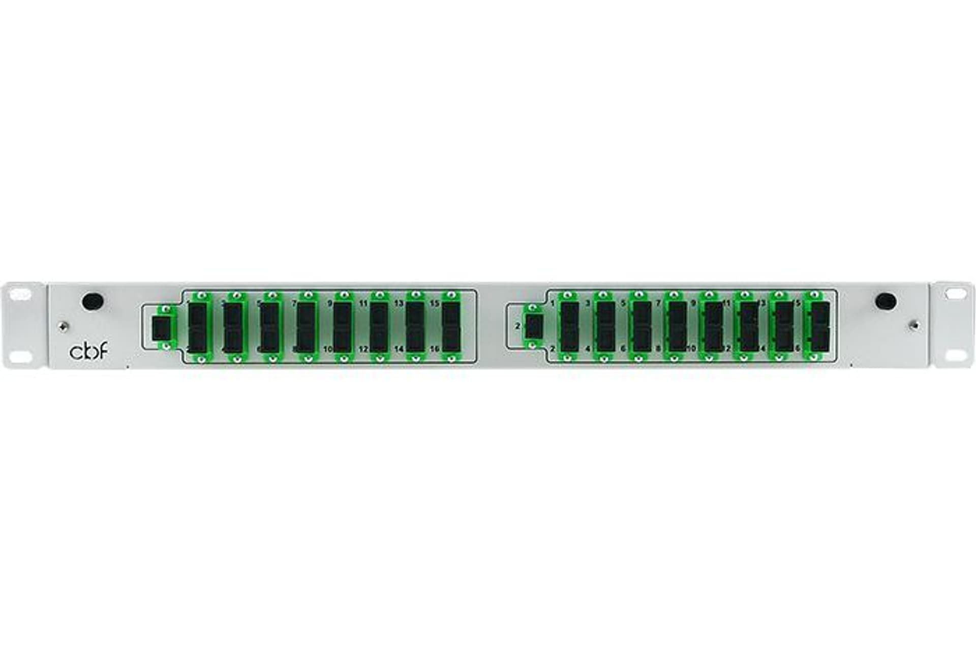 

Splitter PLC SM 1:16 - 2szt w obudowie rack 1U CBF złącza SC/APC