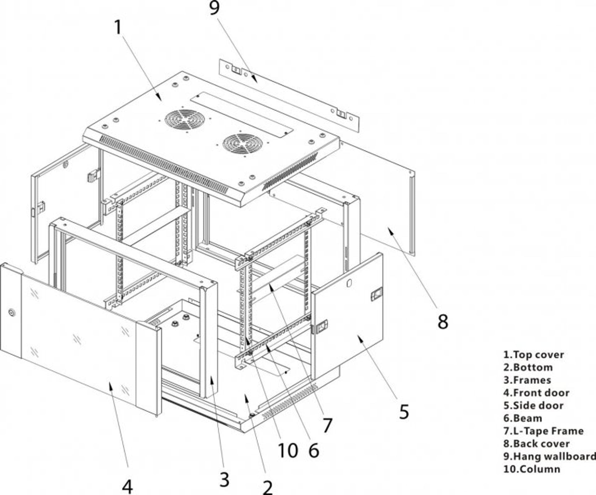 

Szafa 19 6U 600x600mm czarna GT Networks