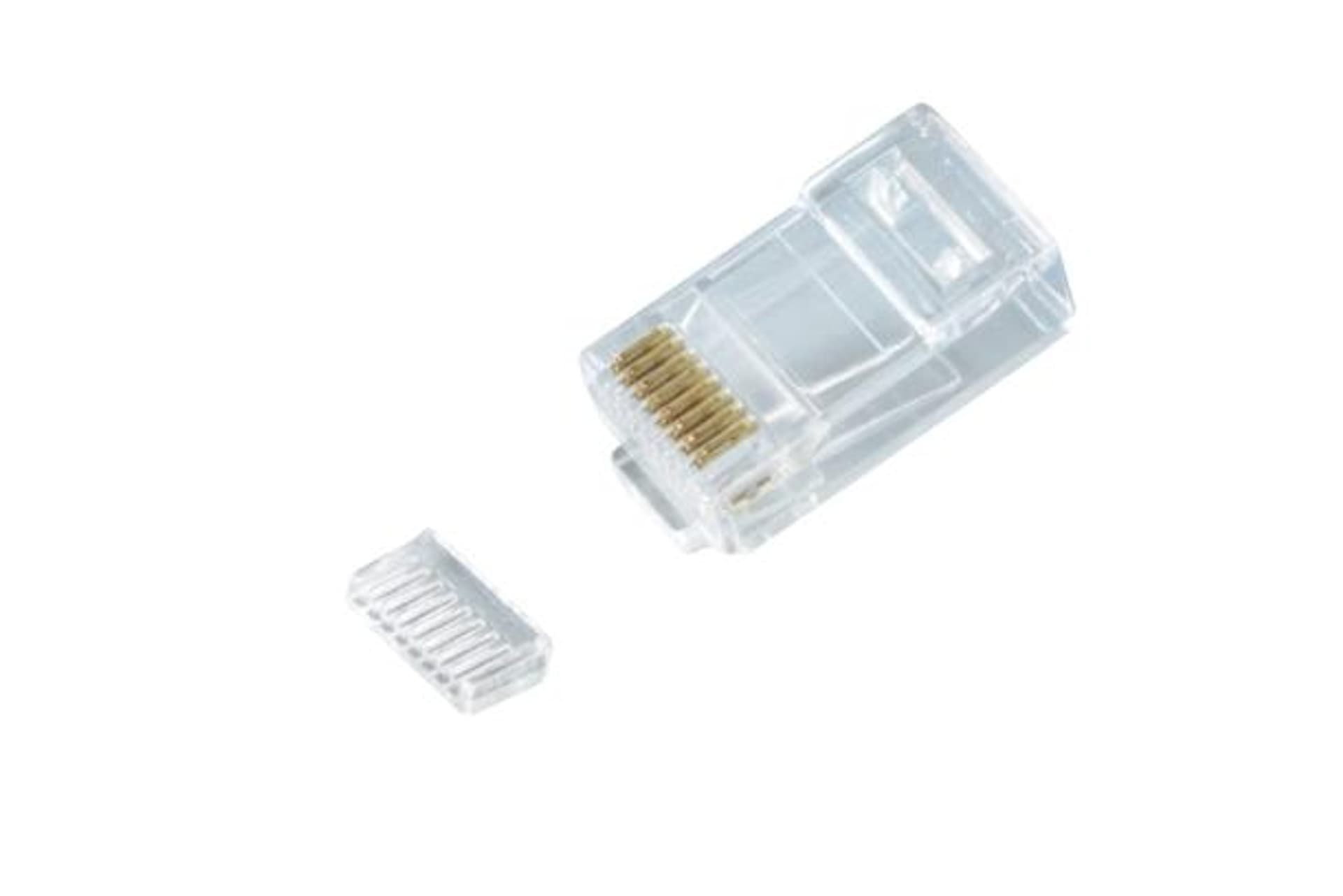

Wtyk RJ-45 UTP Drut kategorii 6 zaciskany 100 Pack 2-częściowy