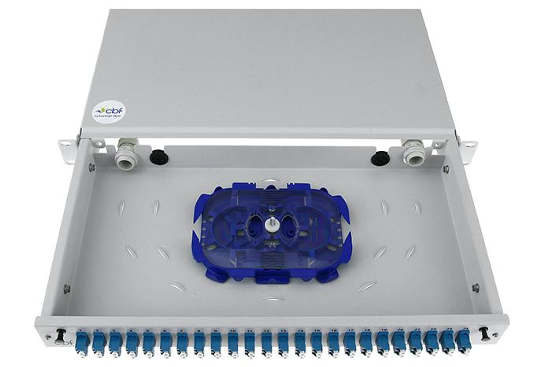 

Kompletna przełącznica CBF 24xLC/PC duplex 1U 19'' wysuwana