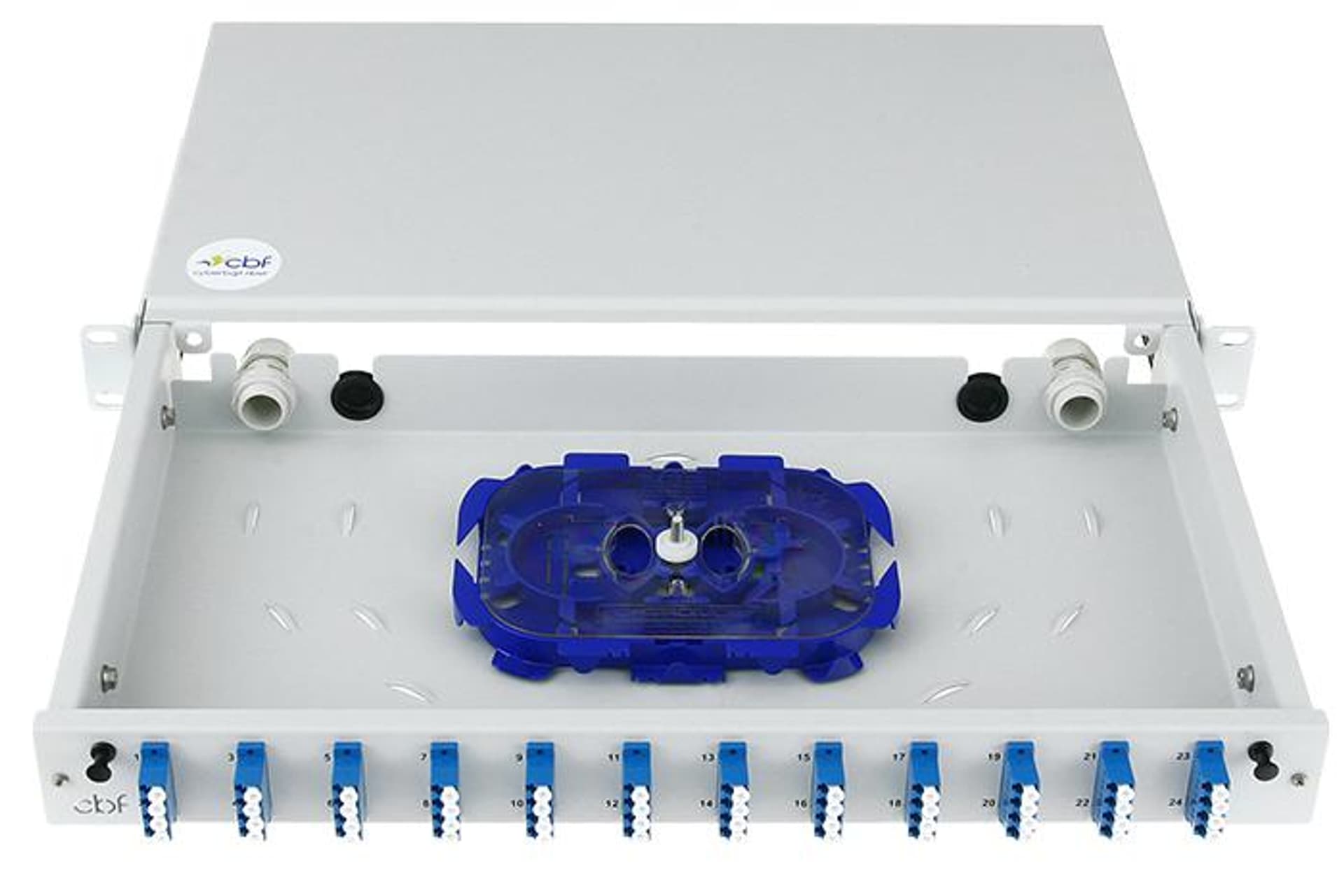 

Kompletna przełącznica CBF 12xLC/PC quad 1U 19'' wysuwana