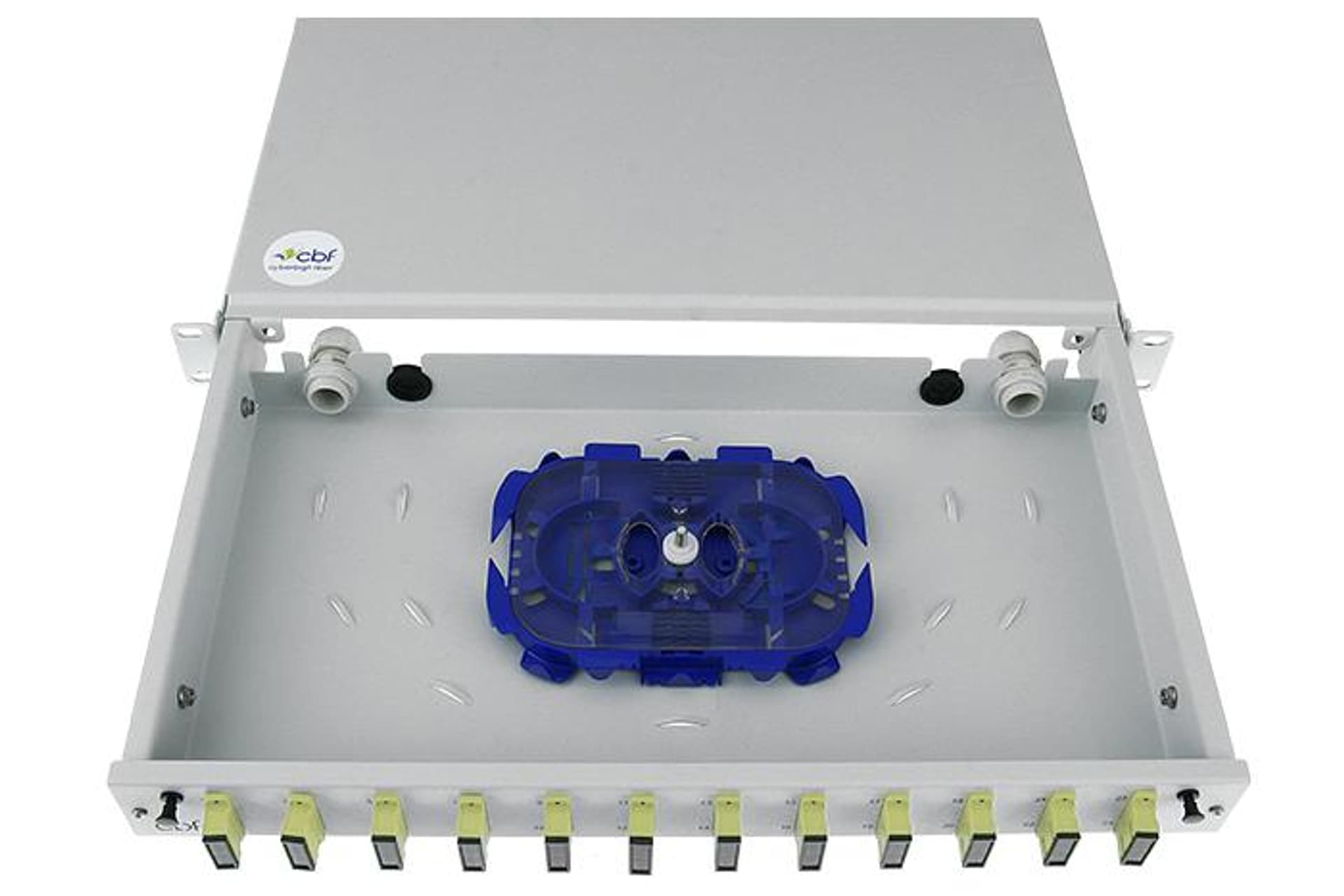 

Kompletna przełącznica CBF 12xSC MM duplex 1U 19'' wysuwalna