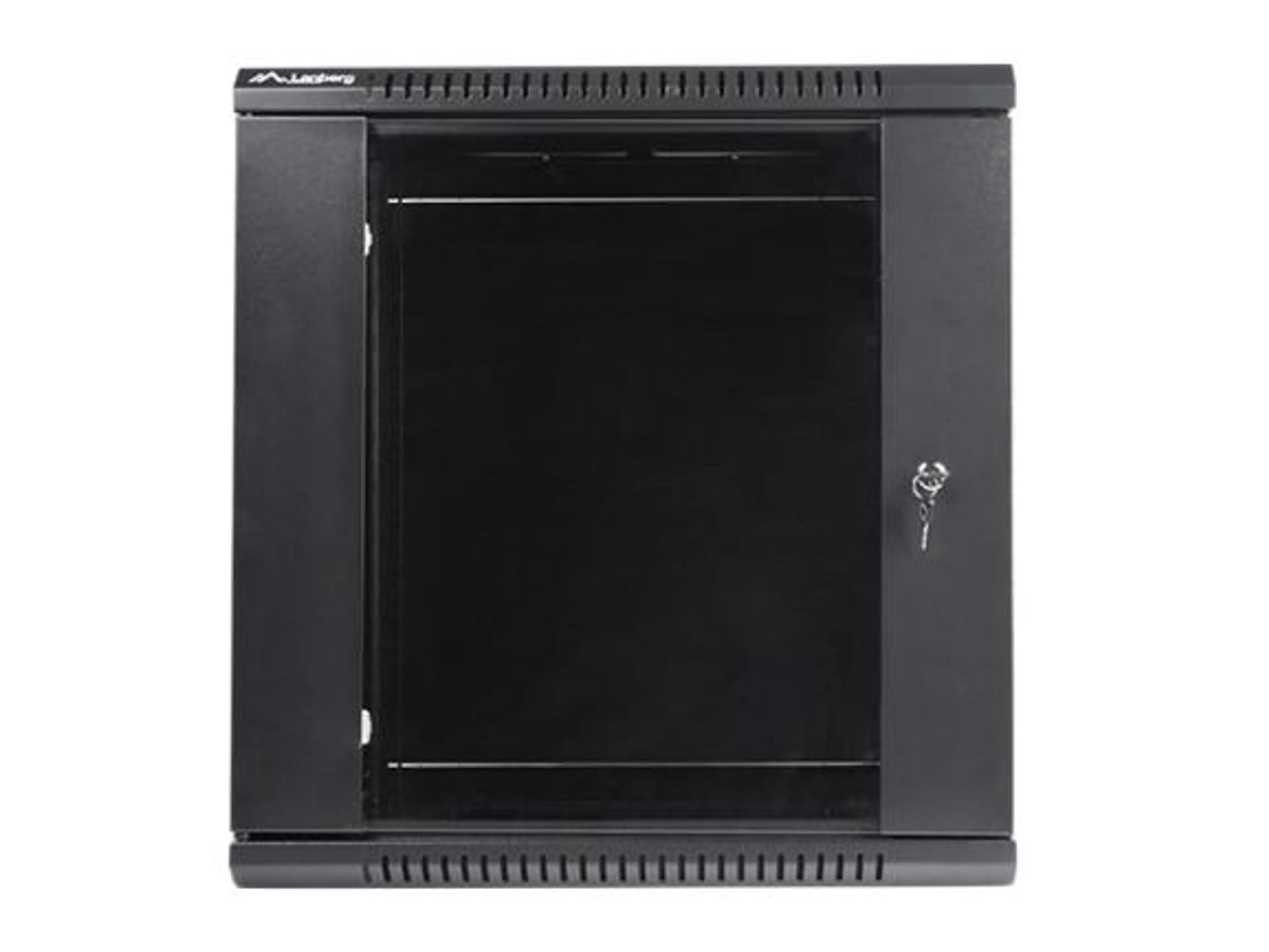 

Szafa wisząca rack 19'' 12U 600x450mm czarna (drzwi przednie szklane)