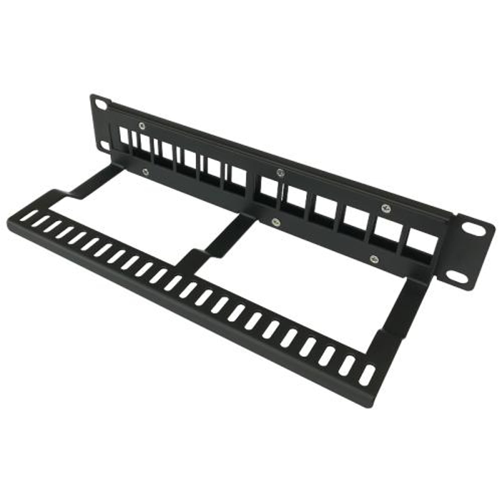 

Patch panel 10 pod keystone 10xRJ45, niewyposażony