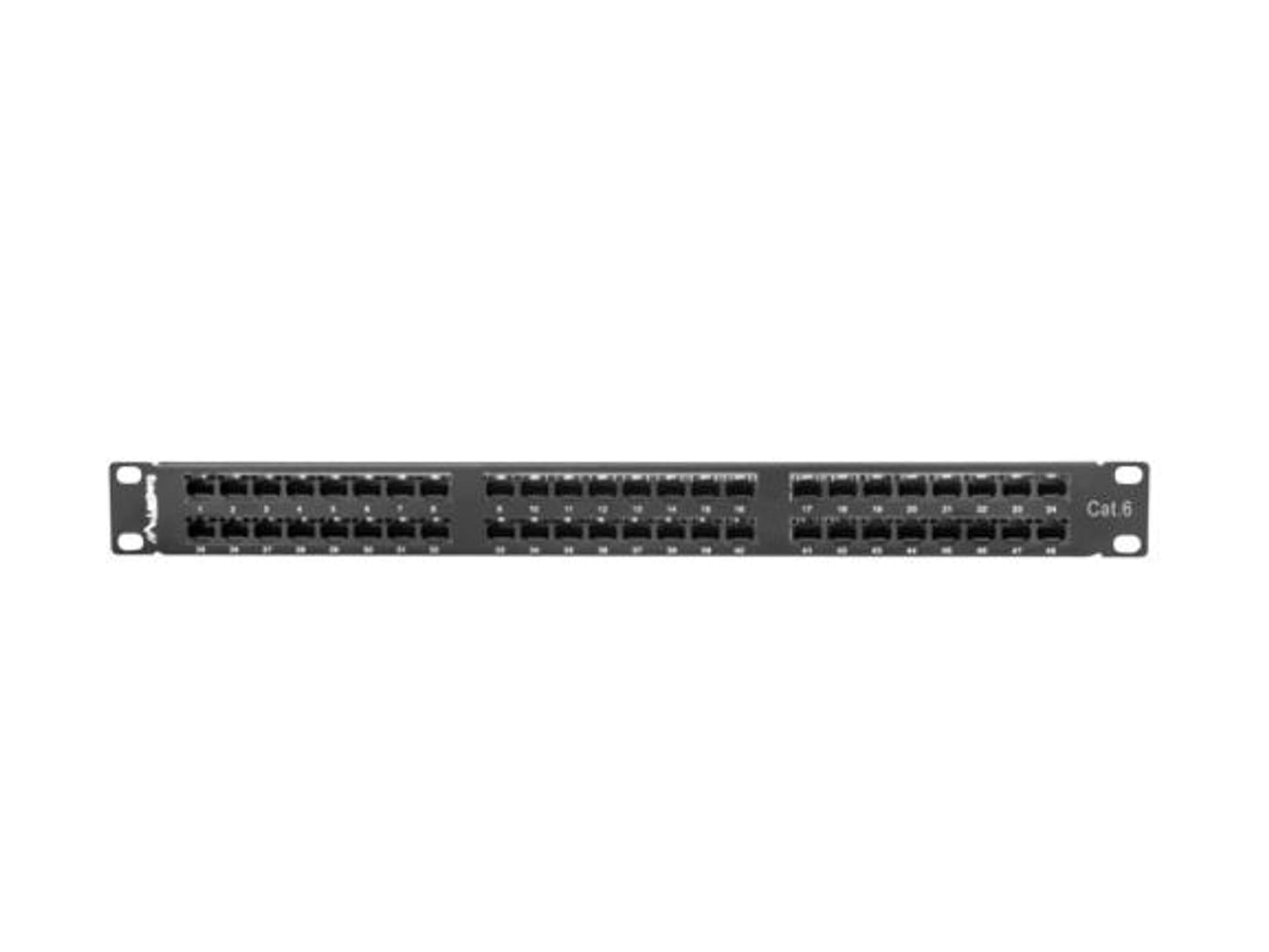 

Patch Panel 48 port 1U, kat. 6, czarny