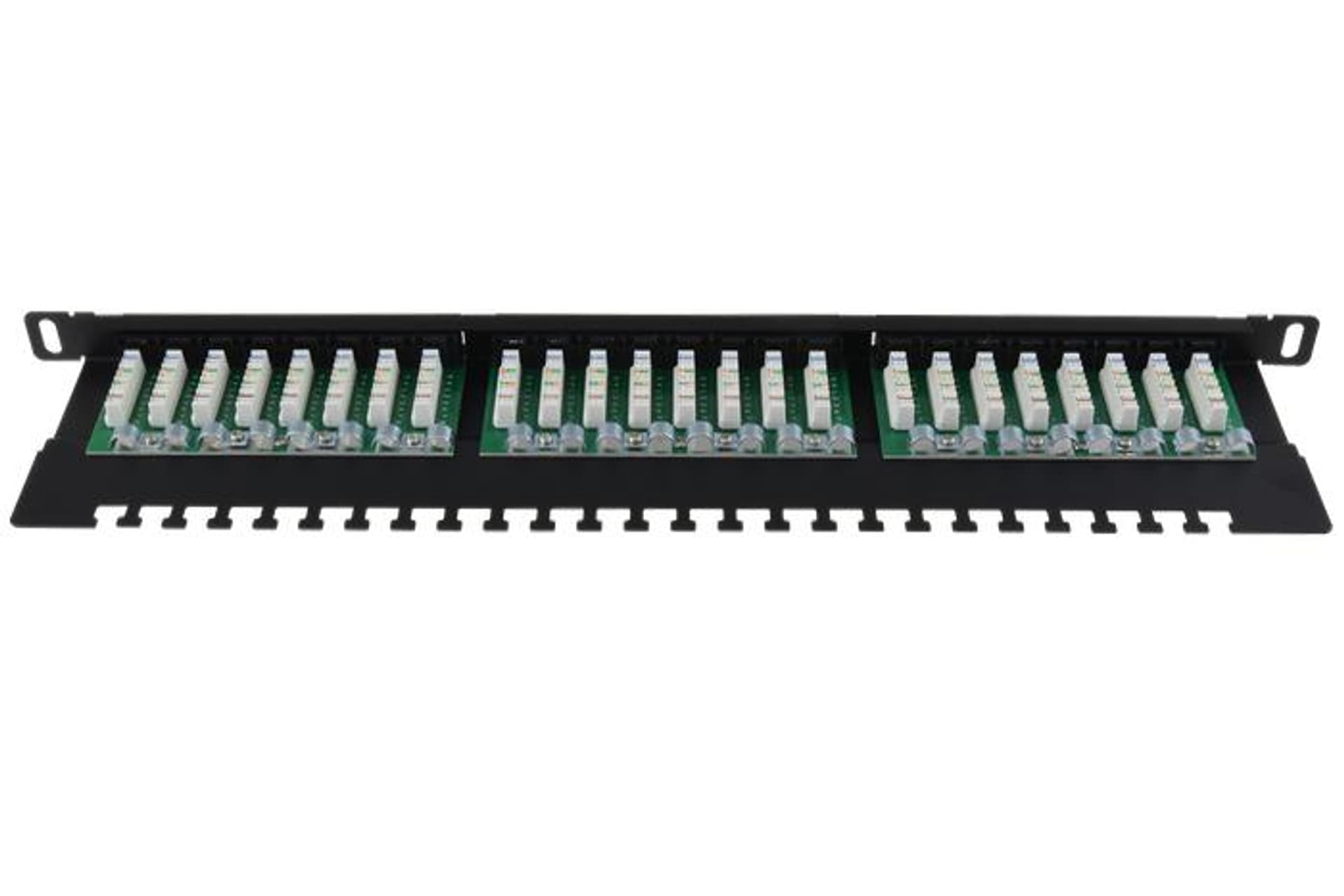 

Patchpanel 19 RJ-45 24 porty Cat6 z podstawką 0,5U