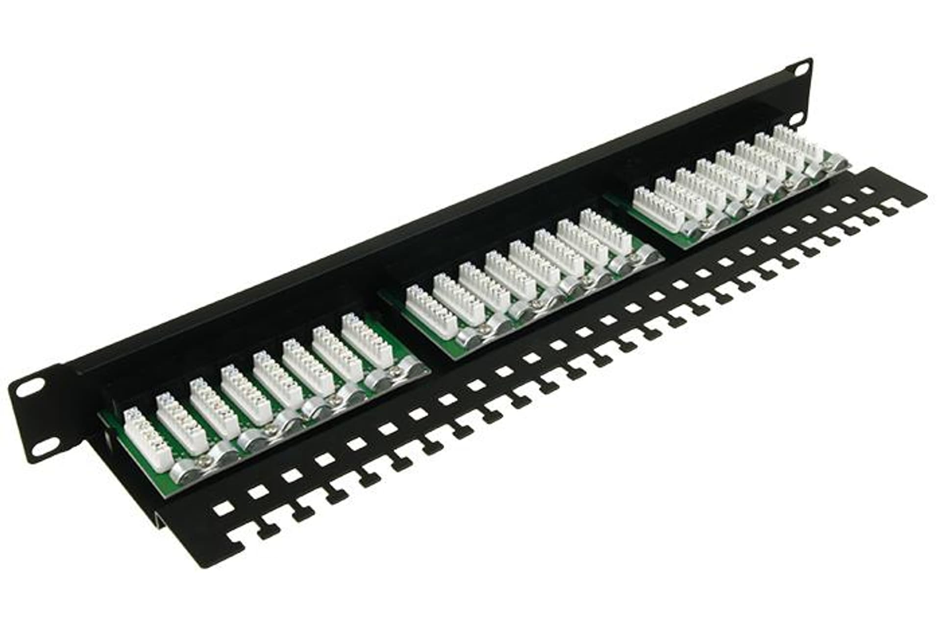 

Patch panel 19 RJ-45 24 porty Cat6 z podstawką ekranowany