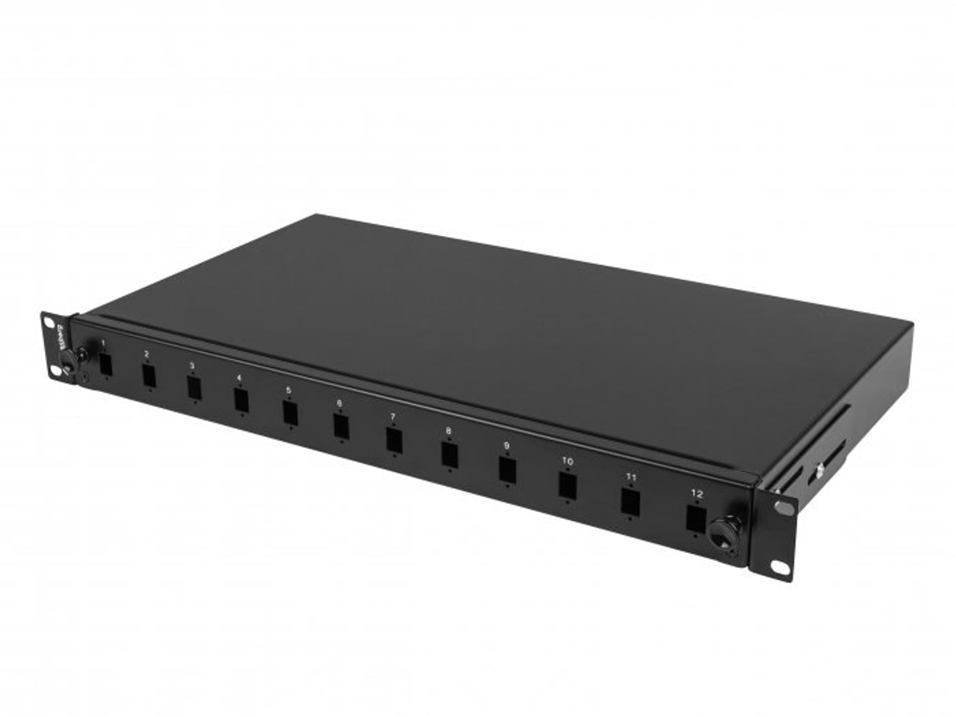 

PRZEŁĄCZNICA ŚWIATŁOWODOWA 12XSC SIMPLEX / 12XLC DUPLEX RACK 19 1U CZARNA + AKCESORIA