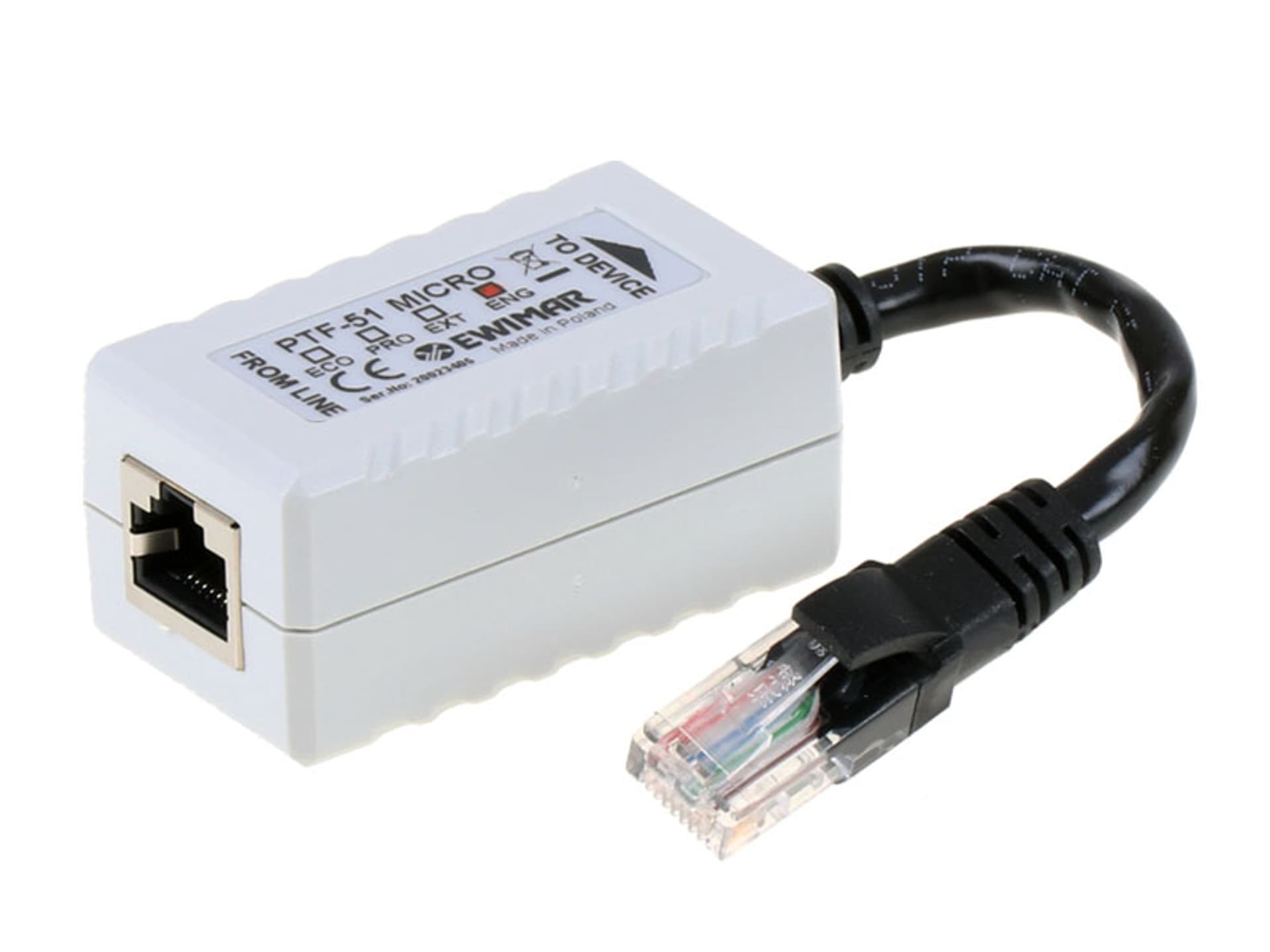 

Zabezpieczenie przepięciowe LAN do kamer IP PTF-51-ECO/PoE/Micro