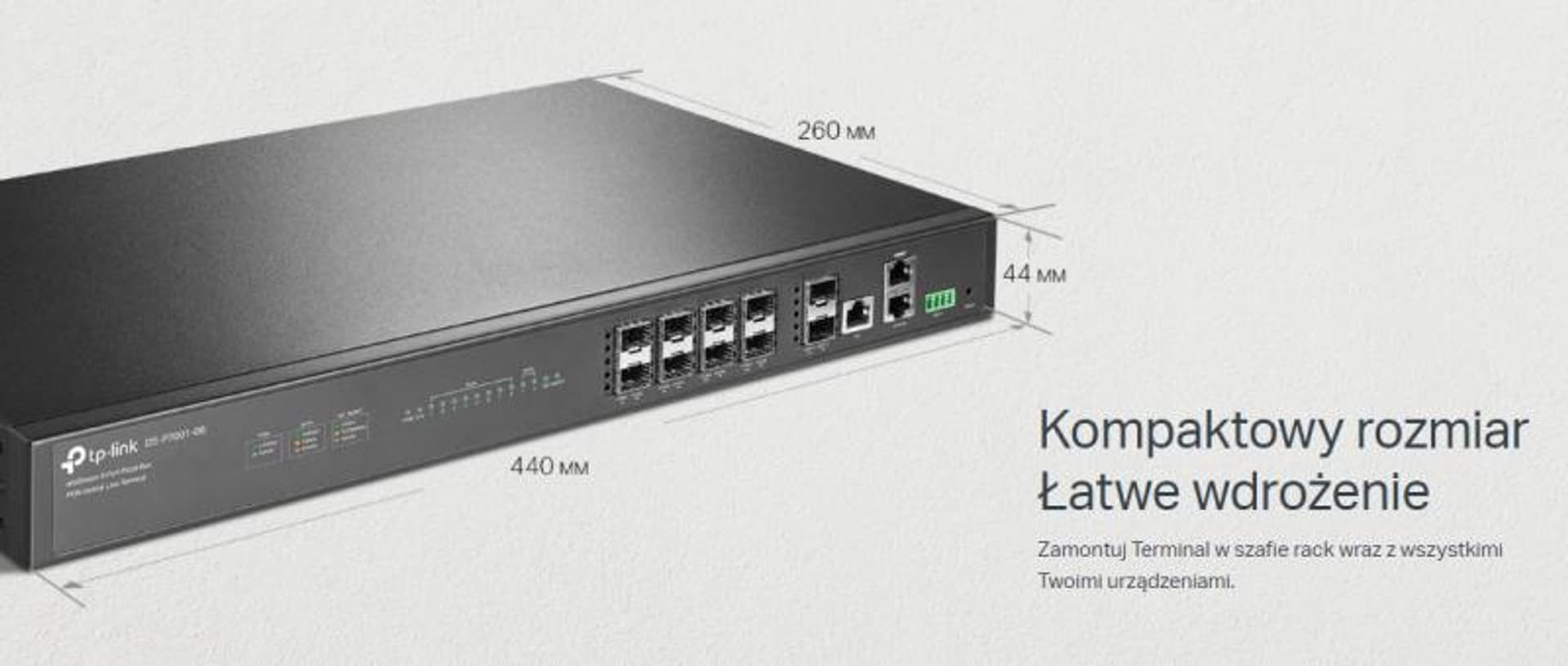 

TP-Link DS-P7001-08 GPON OLT DeltaStream Pizza-box, 8 portów