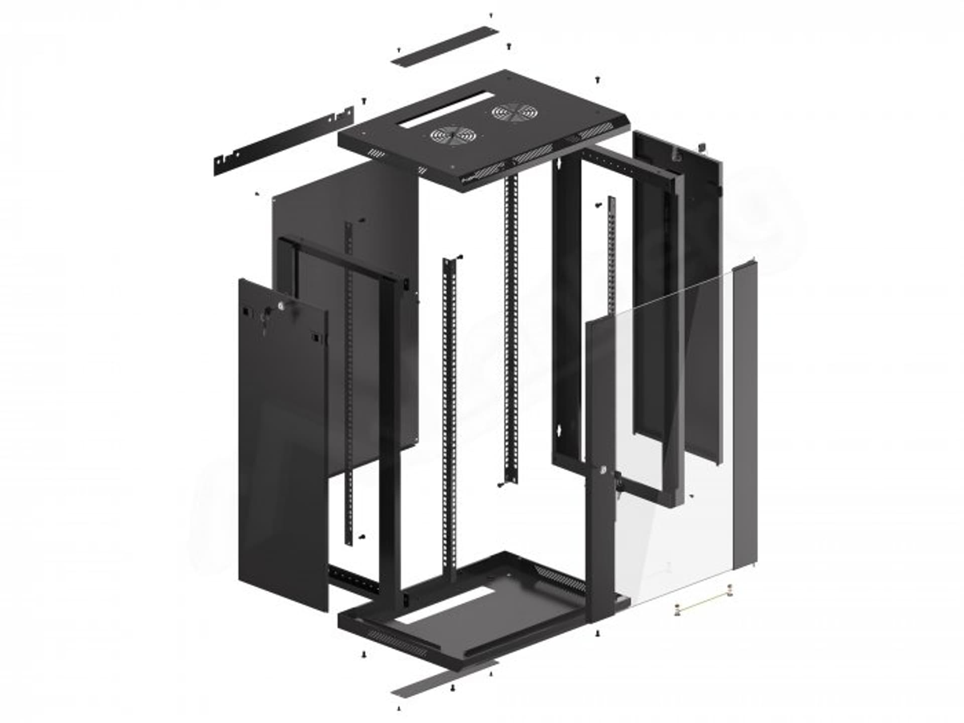 

SZAFA INSTALACYJNA RACK WISZĄCA 19" 18U 600X450 CZARNA LANBERG (FLAT PACK) V2, Flat pack) v