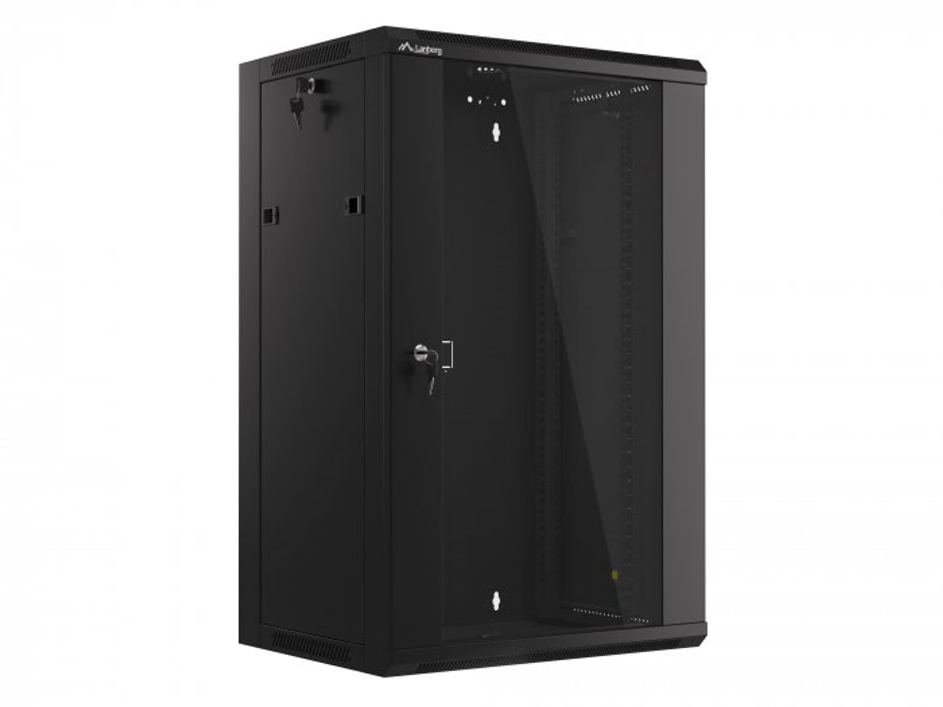 

SZAFA INSTALACYJNA RACK WISZĄCA 19" 18U 570X450 SZYBKI MONTAŻ CZARNA LANBERG (FLAT PACK)