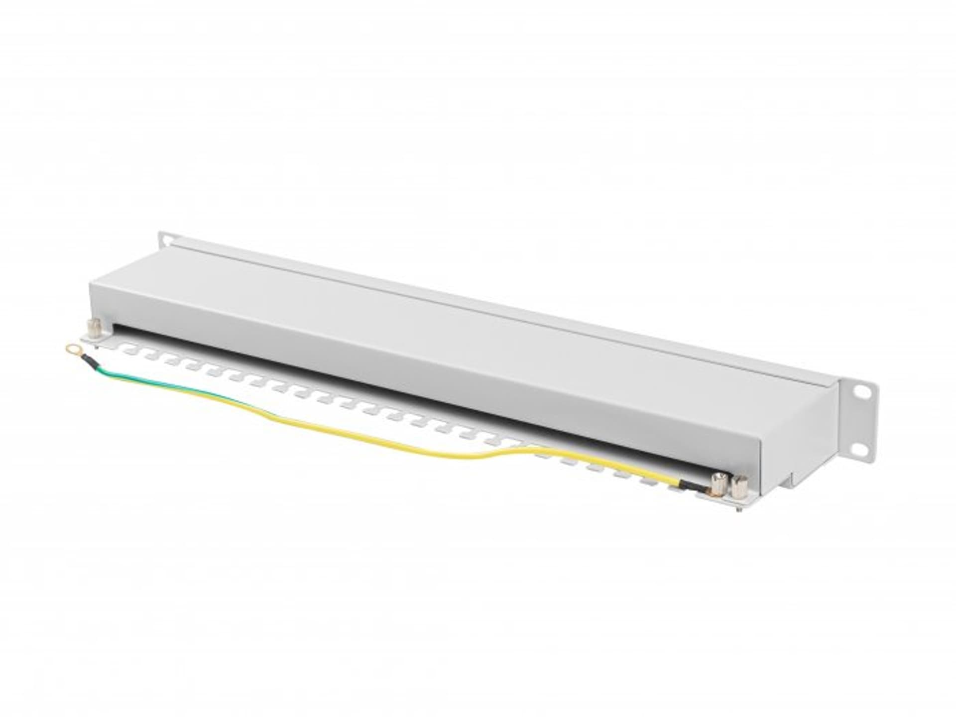 

PATCH PANEL 24 PORT 1U 19” KAT.6A EKRANOWANY SZARY LANBERG
