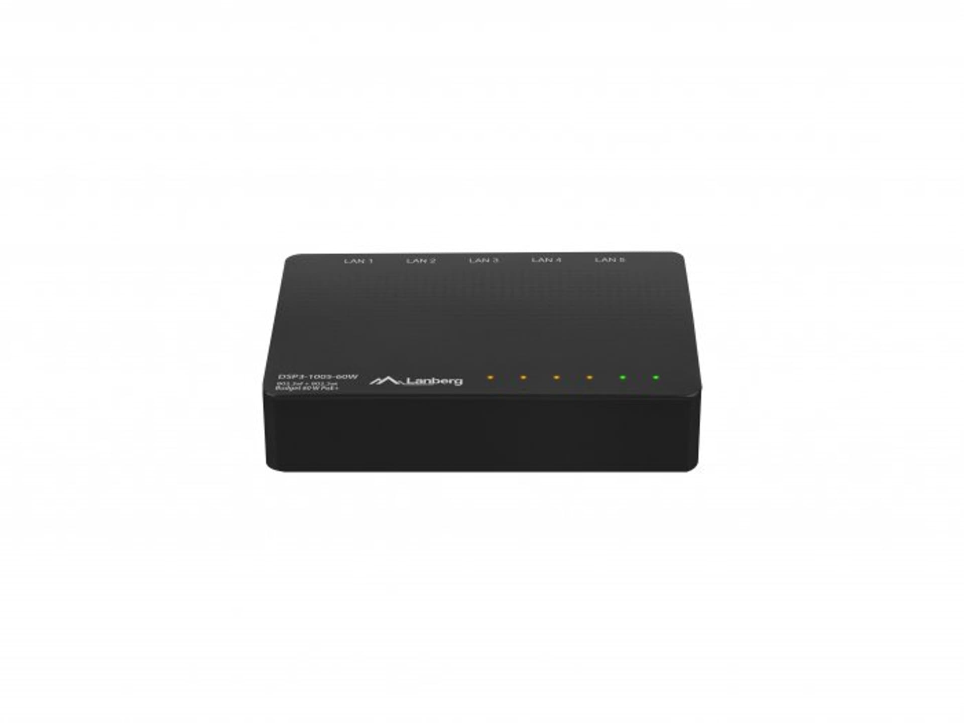 

SWITCH LANBERG DSP3-1005-60W 5X 1GB POE+ (4 PORTY POE, 30W/PORT, MAX 60W) NIEZARZĄDZALNY DESKTOP, 4 porty poe/30w/port/max 60w) niezarządzalny deskto
