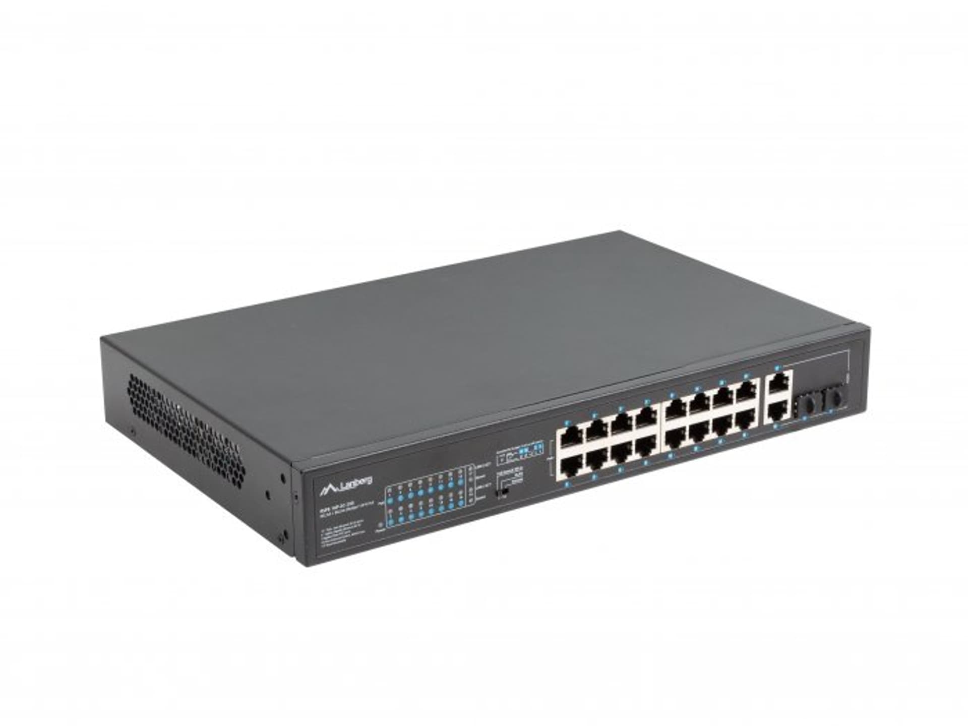 

SWITCH LANBERG 16X 100MB POE+/2X COMBO NIEZARZĄDZALNY RACK 19 GIGABIT ETHERNET 250W