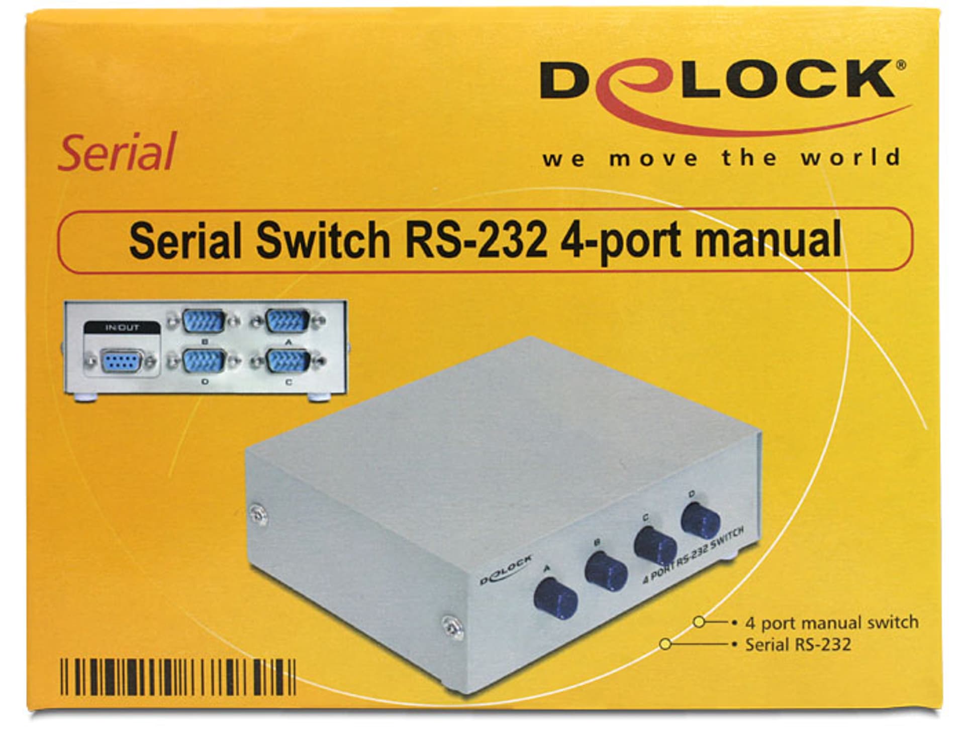 

SWITCH DELOCK 4X RS232 SZARY