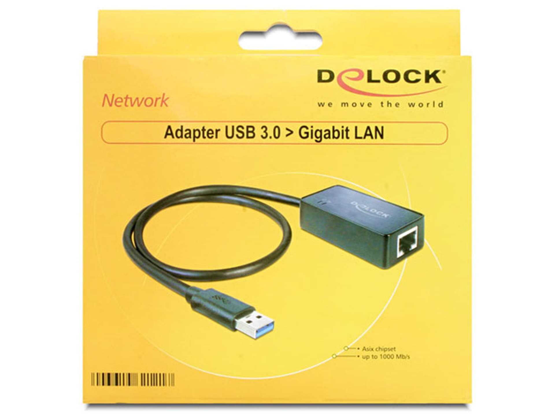 

KARTA SIECIOWA DELOCK USB 3.0 1X RJ45 1GB NA KABLU