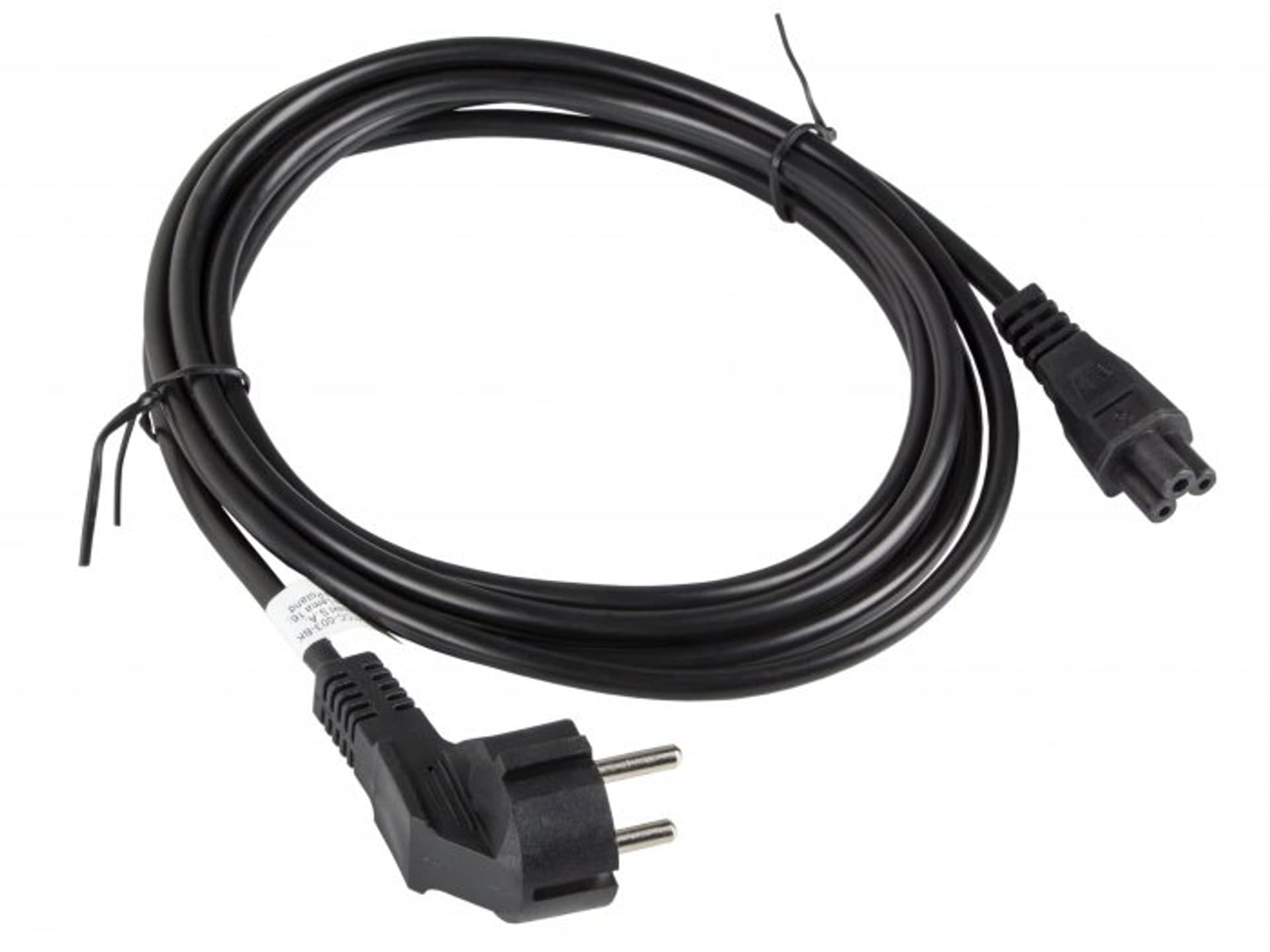 

KABEL ZASILAJĄCY LAPTOP (MIKI) CEE 7/7->IEC 320 C5 3M VDE CZARNY, Miki) cee 7/7->iec 320 c5 3m vde czarn