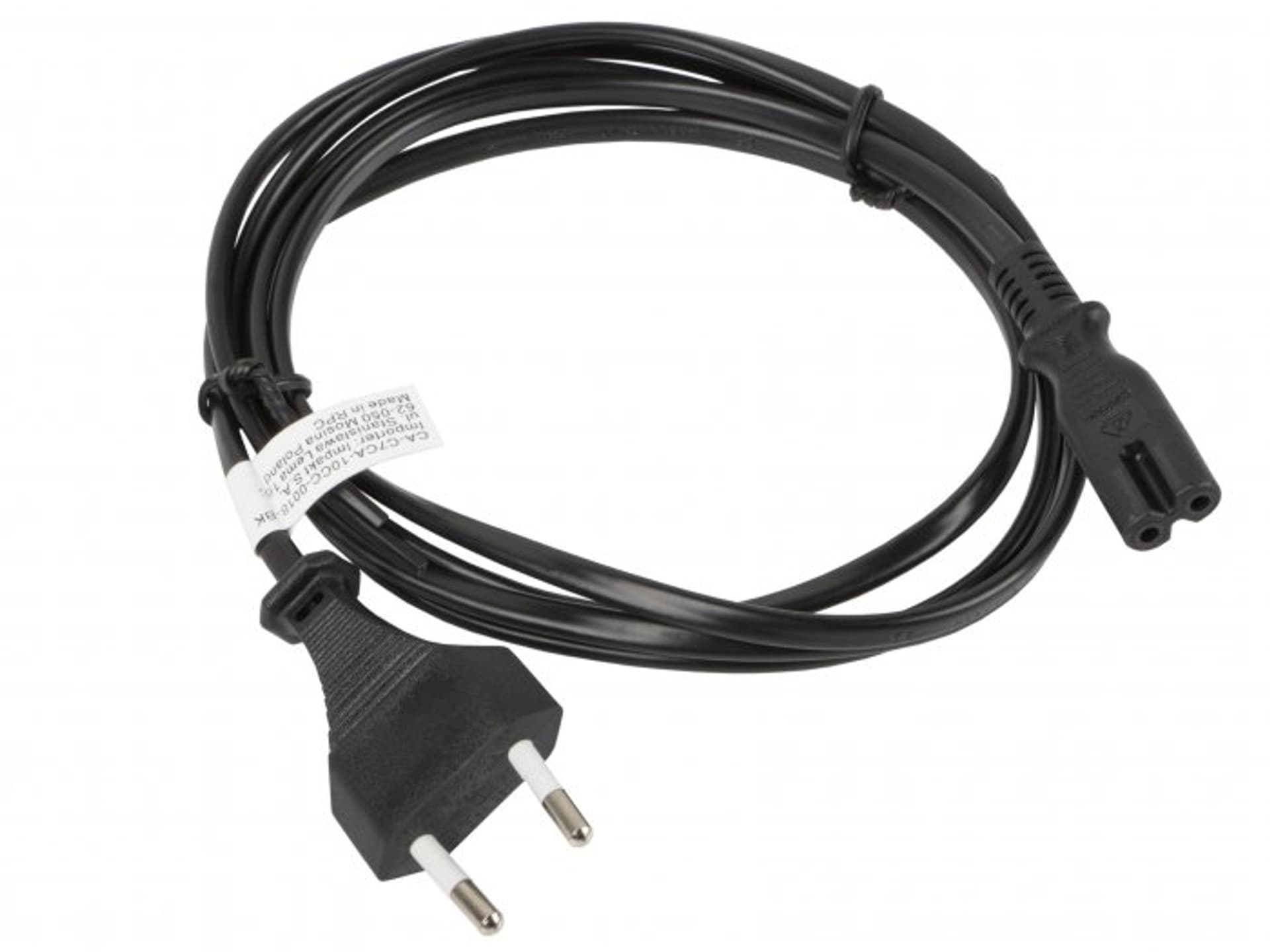 

KABEL ZASILAJĄCY EURO (RADIOWY) CEE 7/16->IEC 320 C7 1.8M CZARNY, Radiowy) cee 7/16->iec 320 c7 1.8m czarn