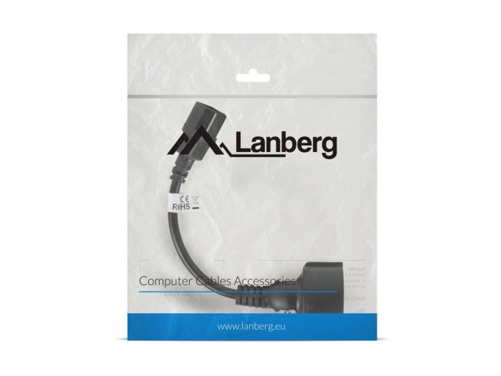 

ADAPTER IEC 320 C14(M)->SCHUKO(F) NA KABLU 20CM DO UPS CZARNY, F) na kablu 20cm do ups czarn