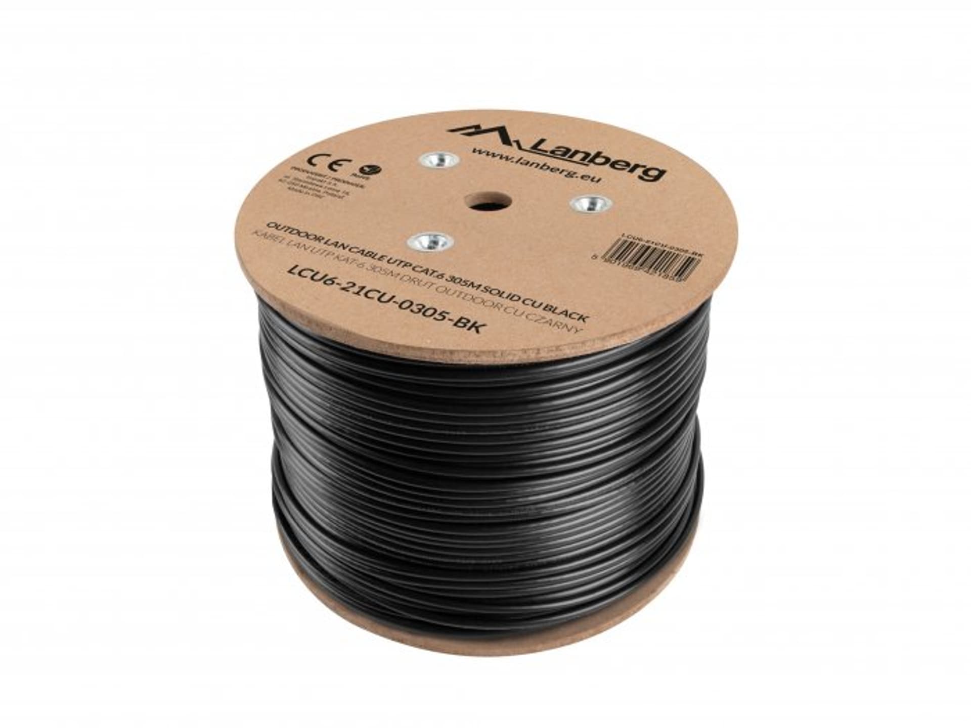 

KABEL LAN UTP KAT.6 305M DRUT OUTDOOR CU CZARNY FLUKE PASSED LANBERG