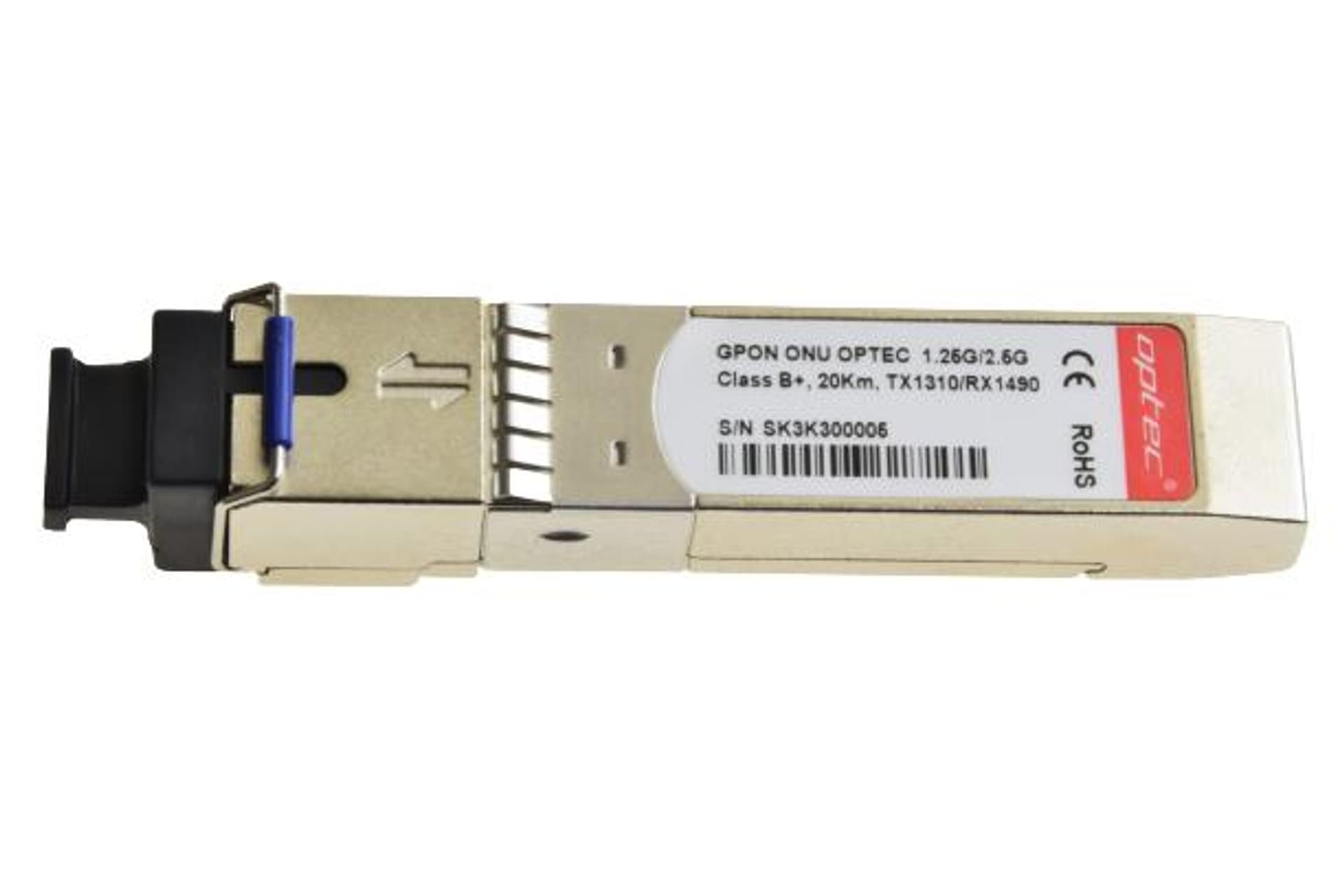 

Moduł SFP GPON ONU STICK 1.25/2.5G, SM SC, 20km, TX1310/RX1490, DDM (Class B+)