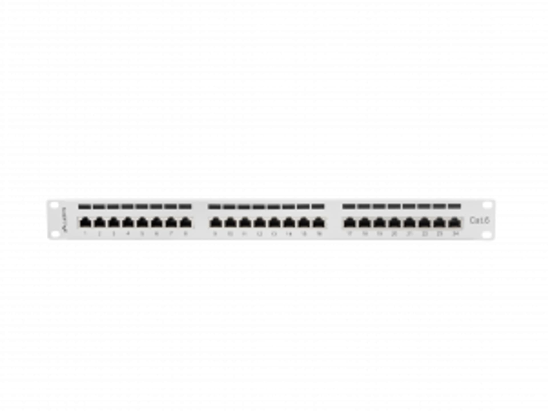 

PATCH PANEL 24 PORT 1U 19” KAT.6 EKRANOWANY SZARY LANBERG