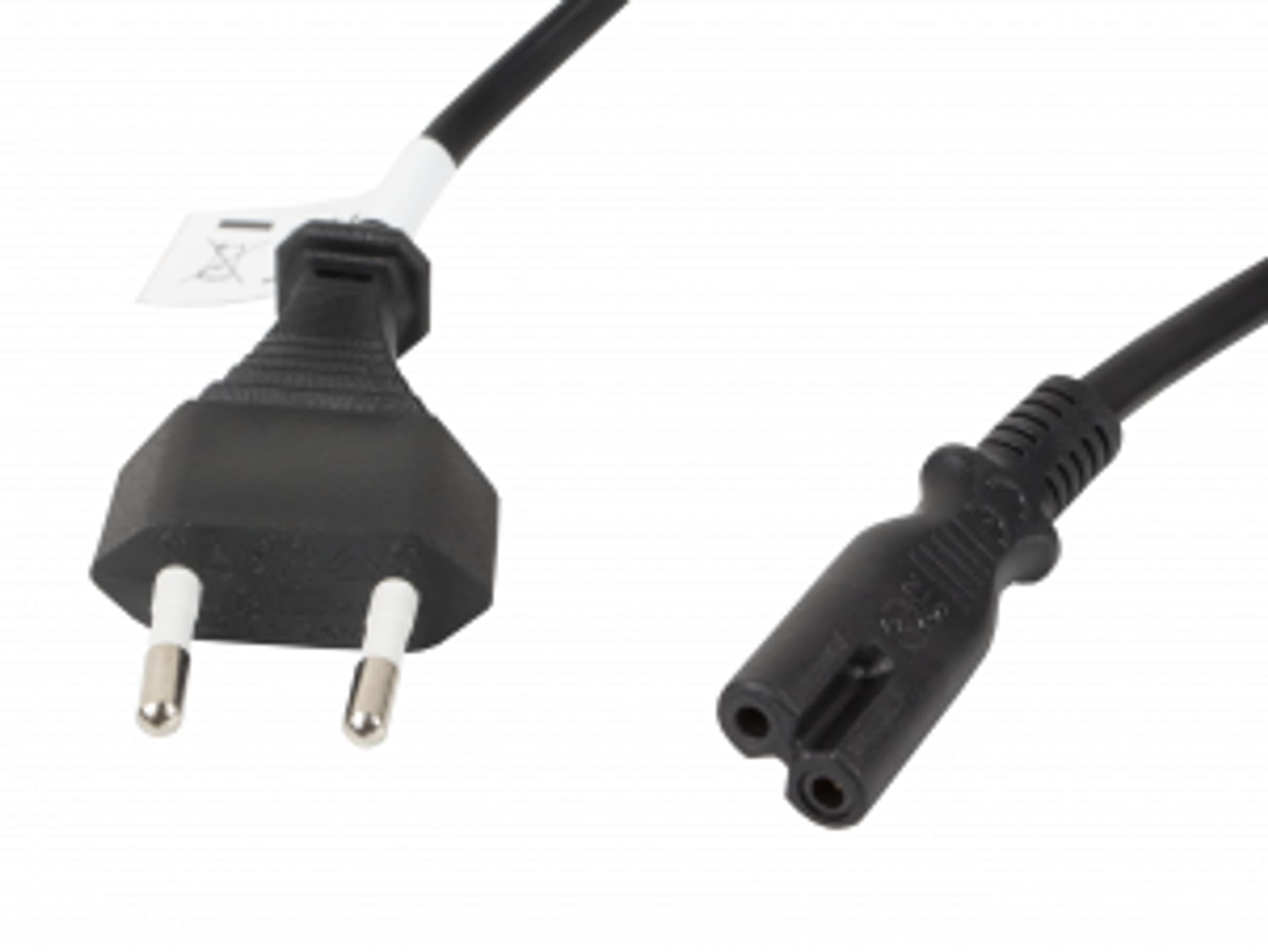 

KABEL ZASILAJĄCY EURO (RADIOWY) CEE 7/16->IEC 320 C7 3M VDE CZARNY, Radiowy) cee 7/16->iec 320 c7 3m vde czarn