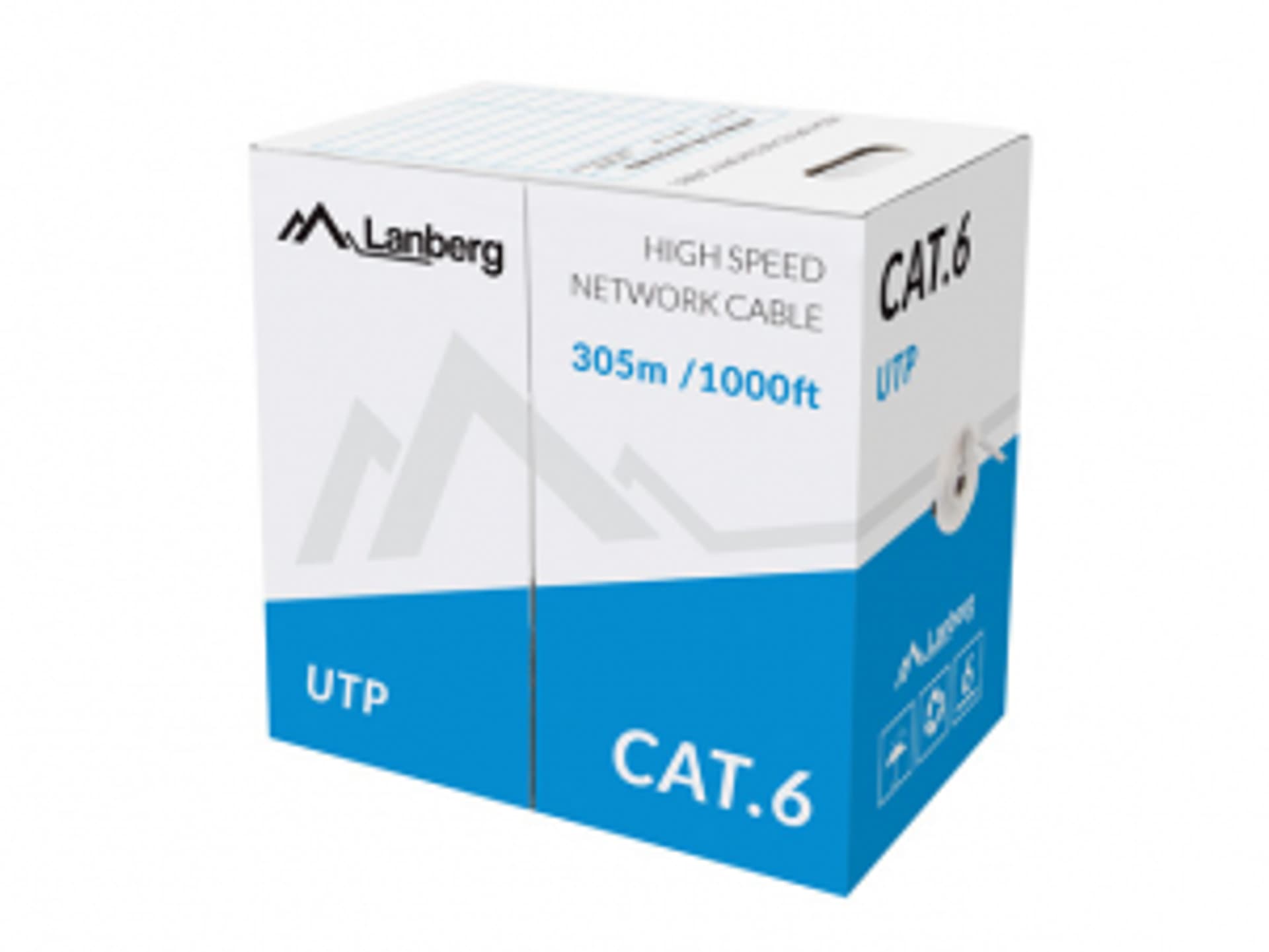 

KABEL LAN UTP KAT.6 305M DRUT CU SZARY CPR + FLUKE PASSED LANBERG