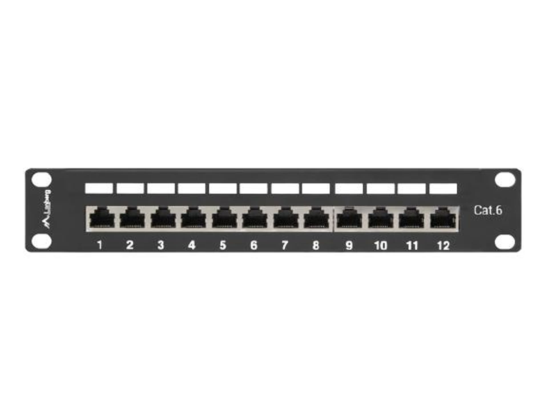 

Patch panel 10''/1U STP kat. 6 12-port
