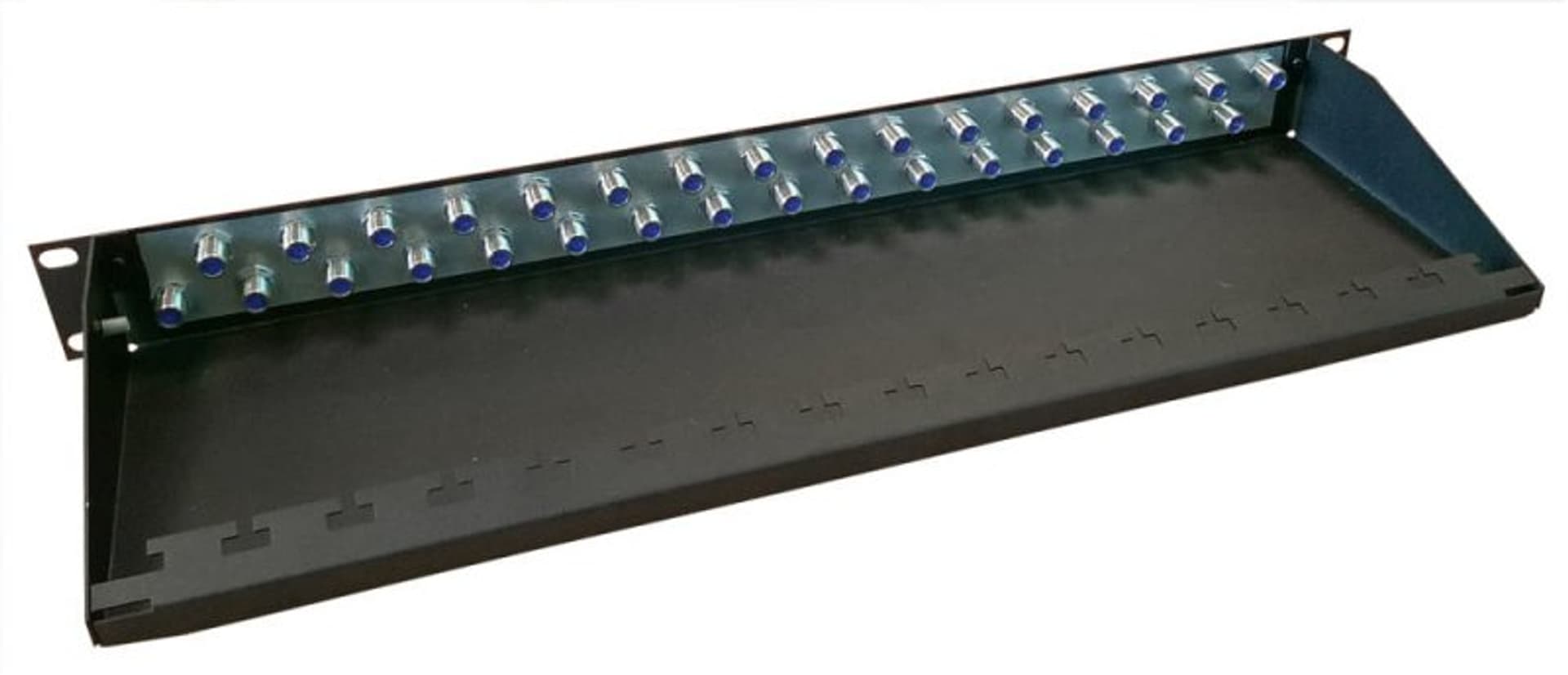 

Patch Panel 19 32 gniazda F / złącza / beczki dla TV/SAT/CCTV