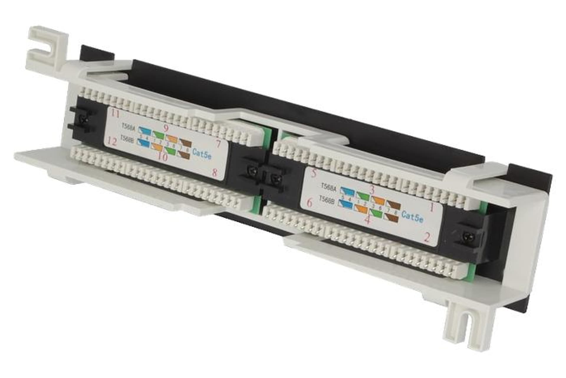 

Patch panel 10''/1.5U UTP kat. 5e 12-port