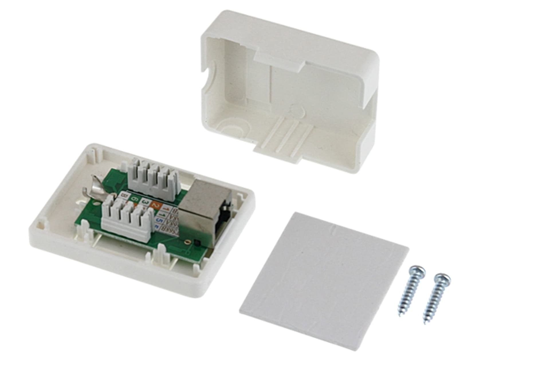 

Gniazdo 1 x RJ45 Cat5e natynkowe ekranowane