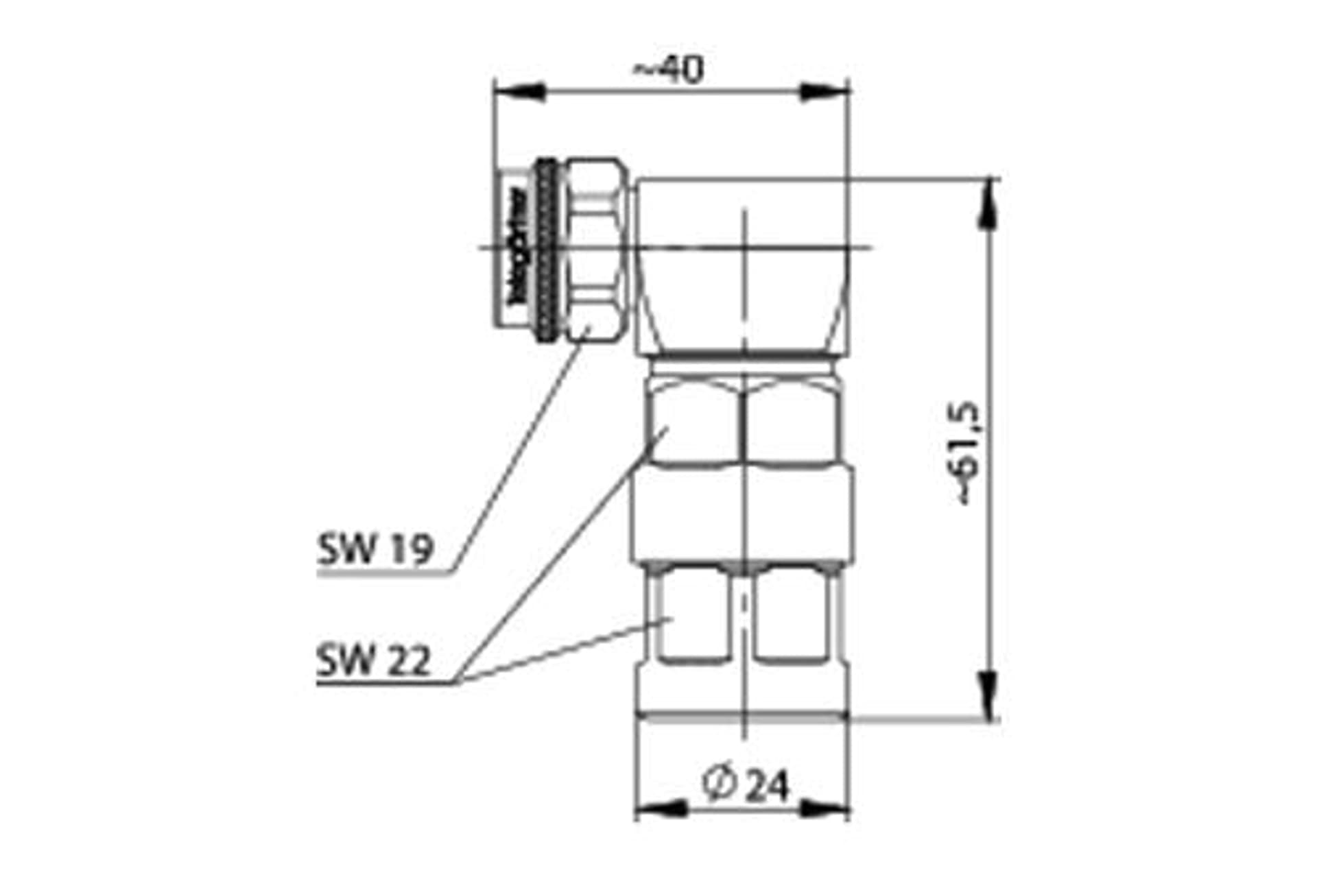 

N wtyk skr. kąt. LDF4-50A/FSJ4 - 1/2 - Telegartner