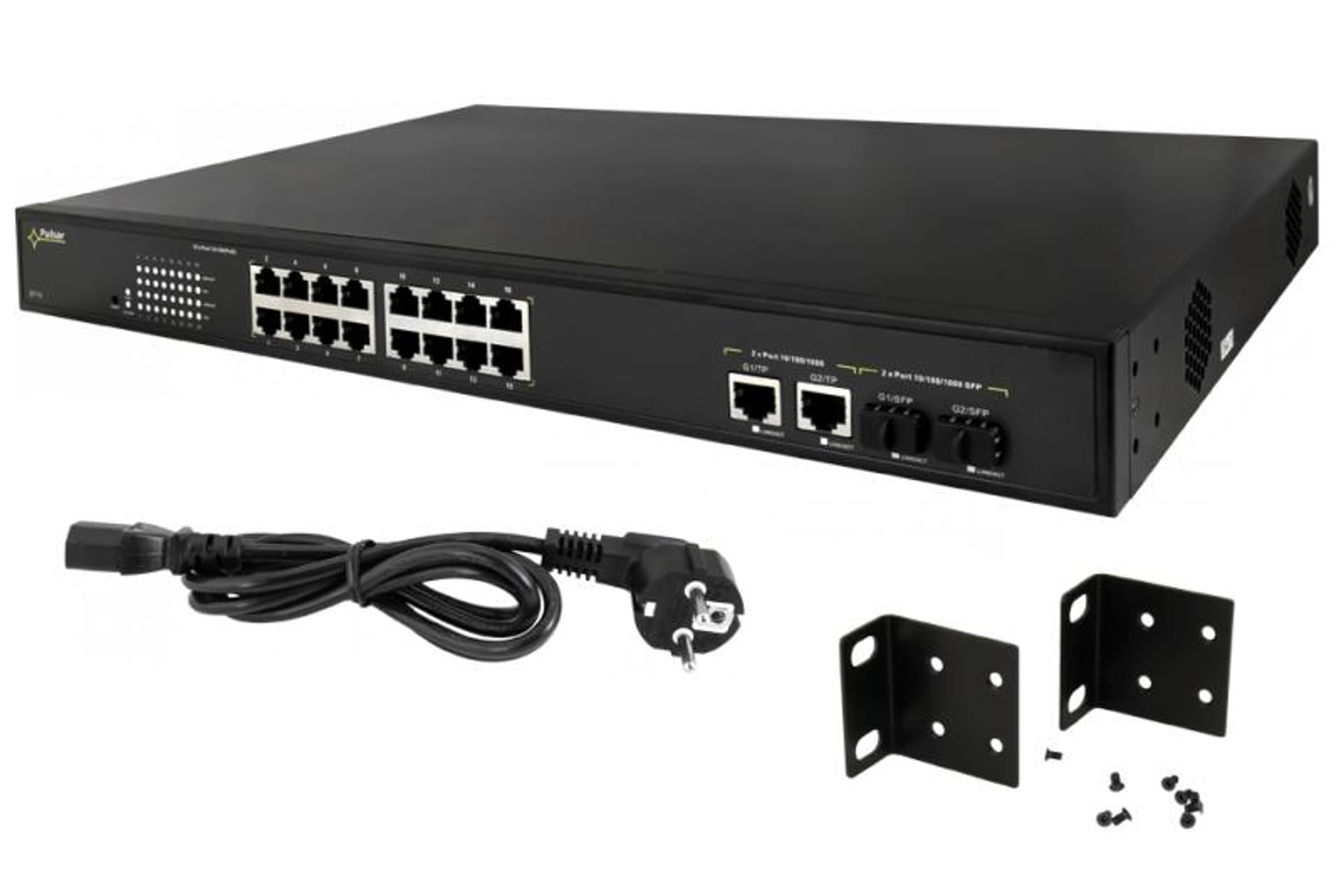 

Pulsar SF116 switch 20-portowy PoE dla 16 kamer IP, 2x SFP, 2x Gigabit LAN Promocja