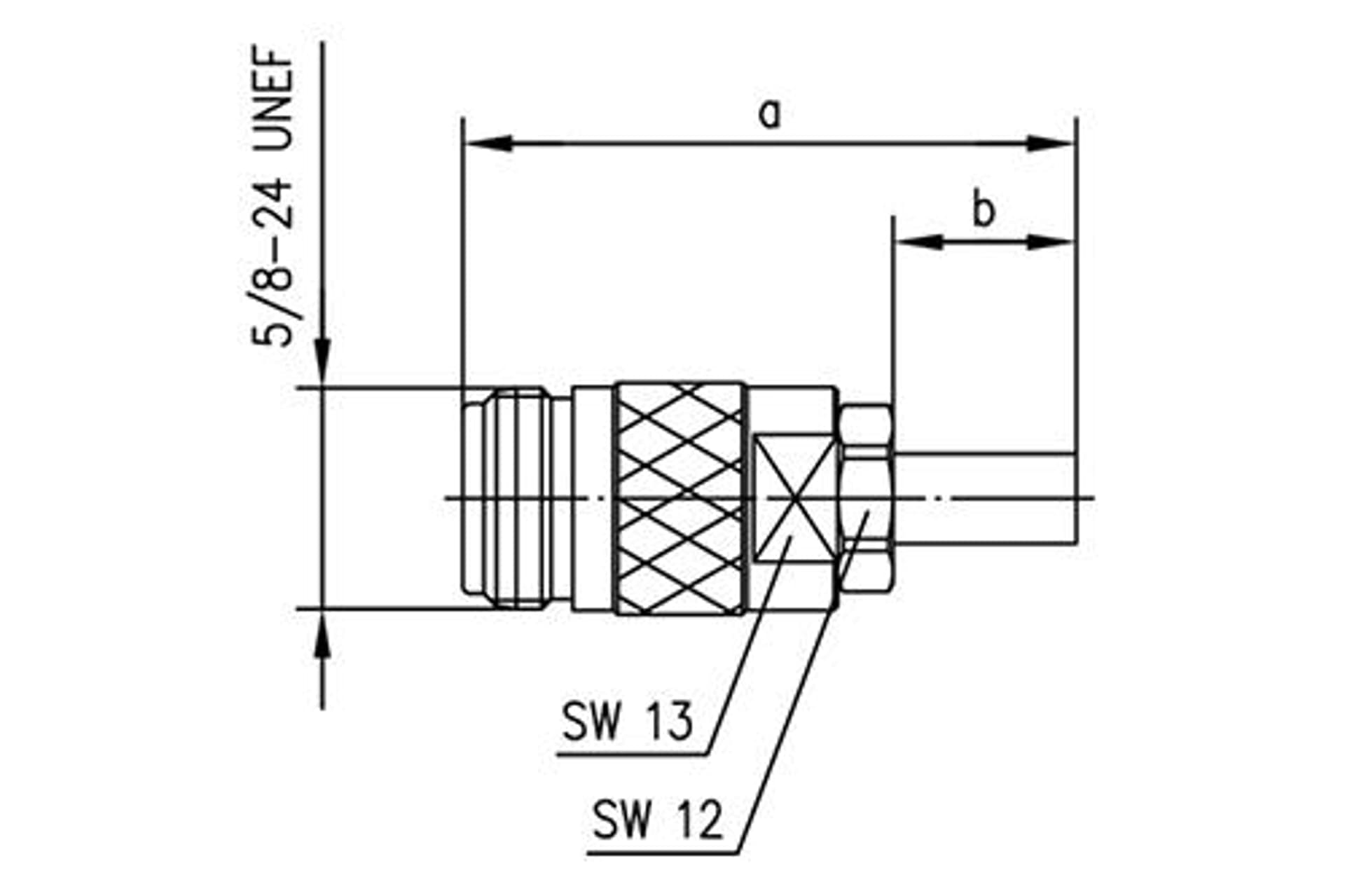 

N gniazdo zagn. RG58 - Telegartner solder/crimp