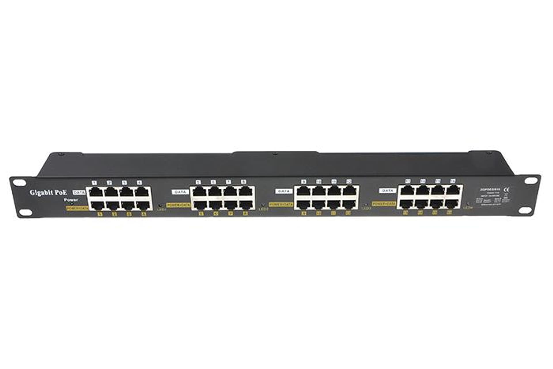 

Adapter POE 16 portów RJ45 rack 1U Gigabit 18-57V
