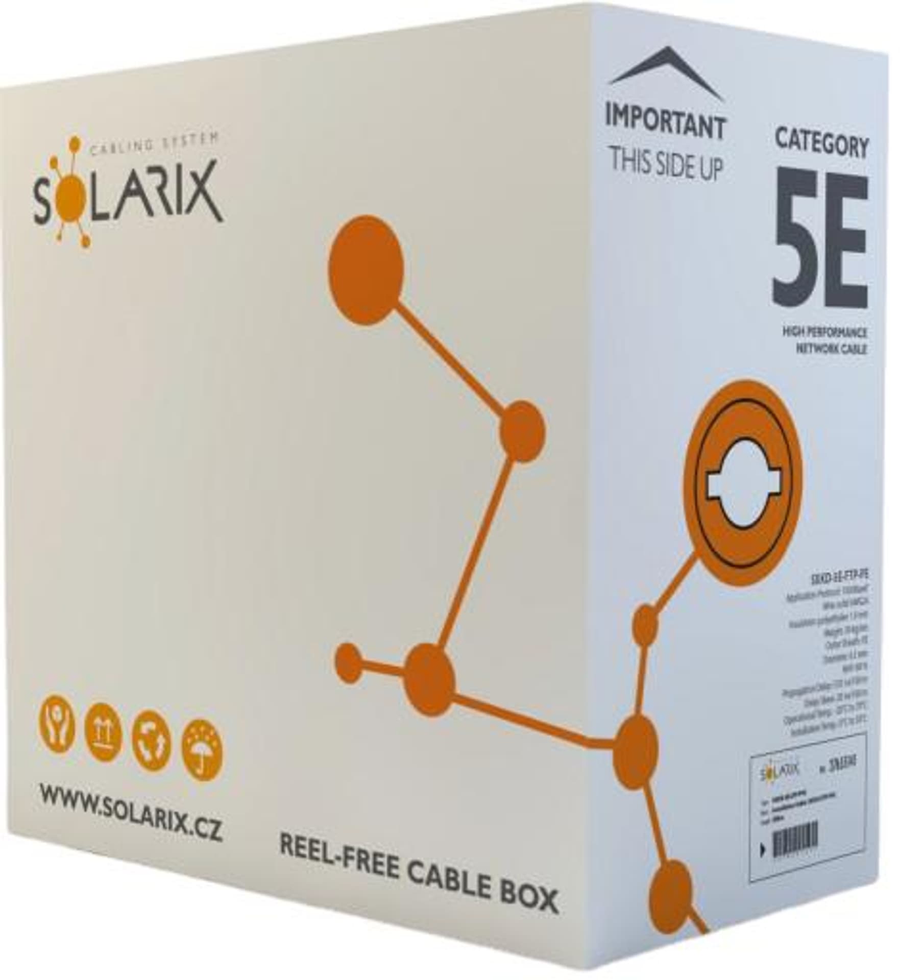 

Zewnętrzny kabel instalacyjny Solarix CAT5E FTP PE samonośny