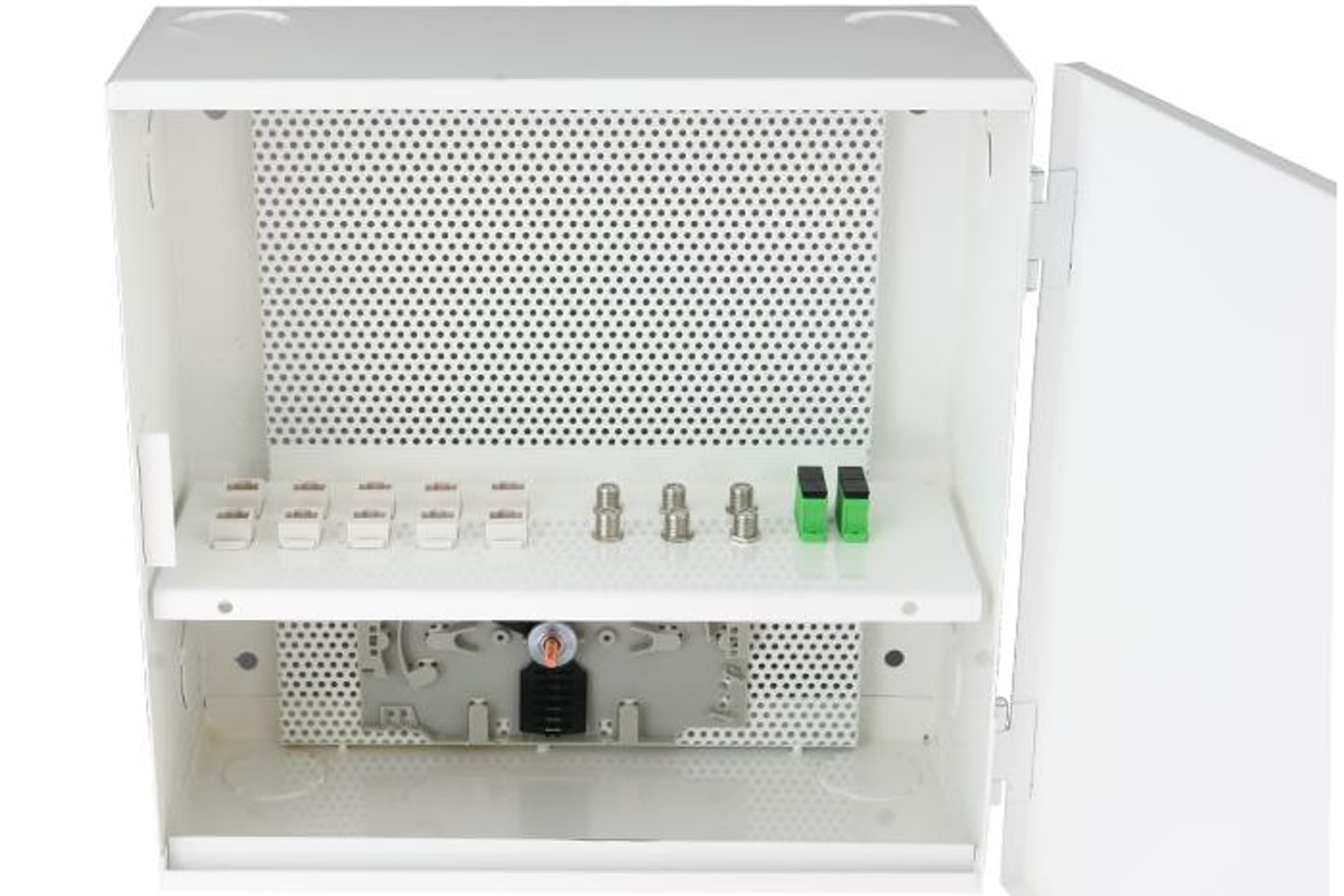 

Telekomunikacyjna szafka mieszkaniowa FTTH 30x30x10 natynkowa