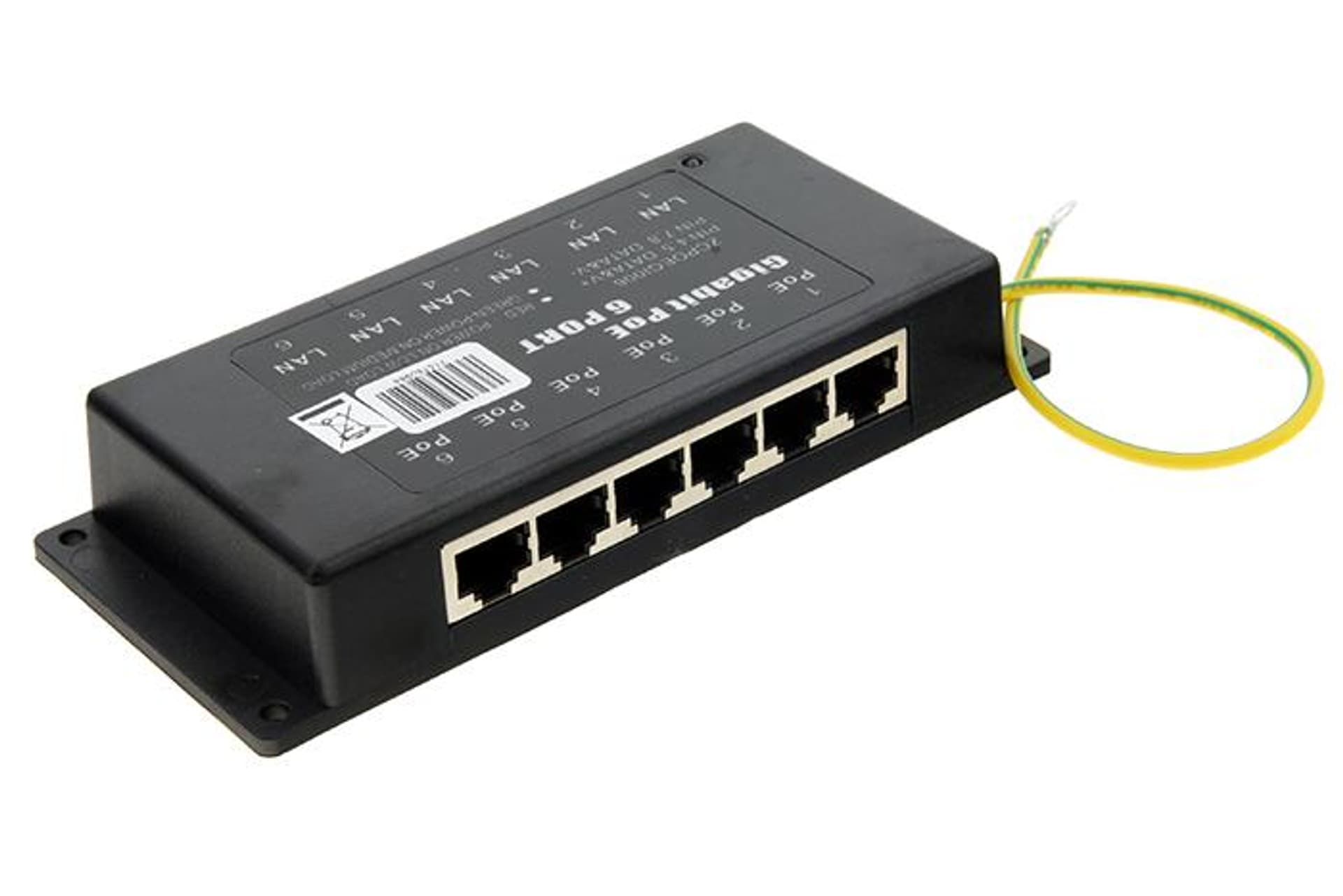 

Adapter POE 6 portów Gigabit RJ45 z uziemieniem