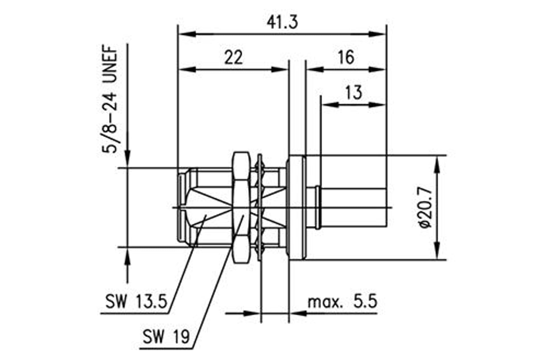 

N gniazdo zagn. panel. H155/RF240