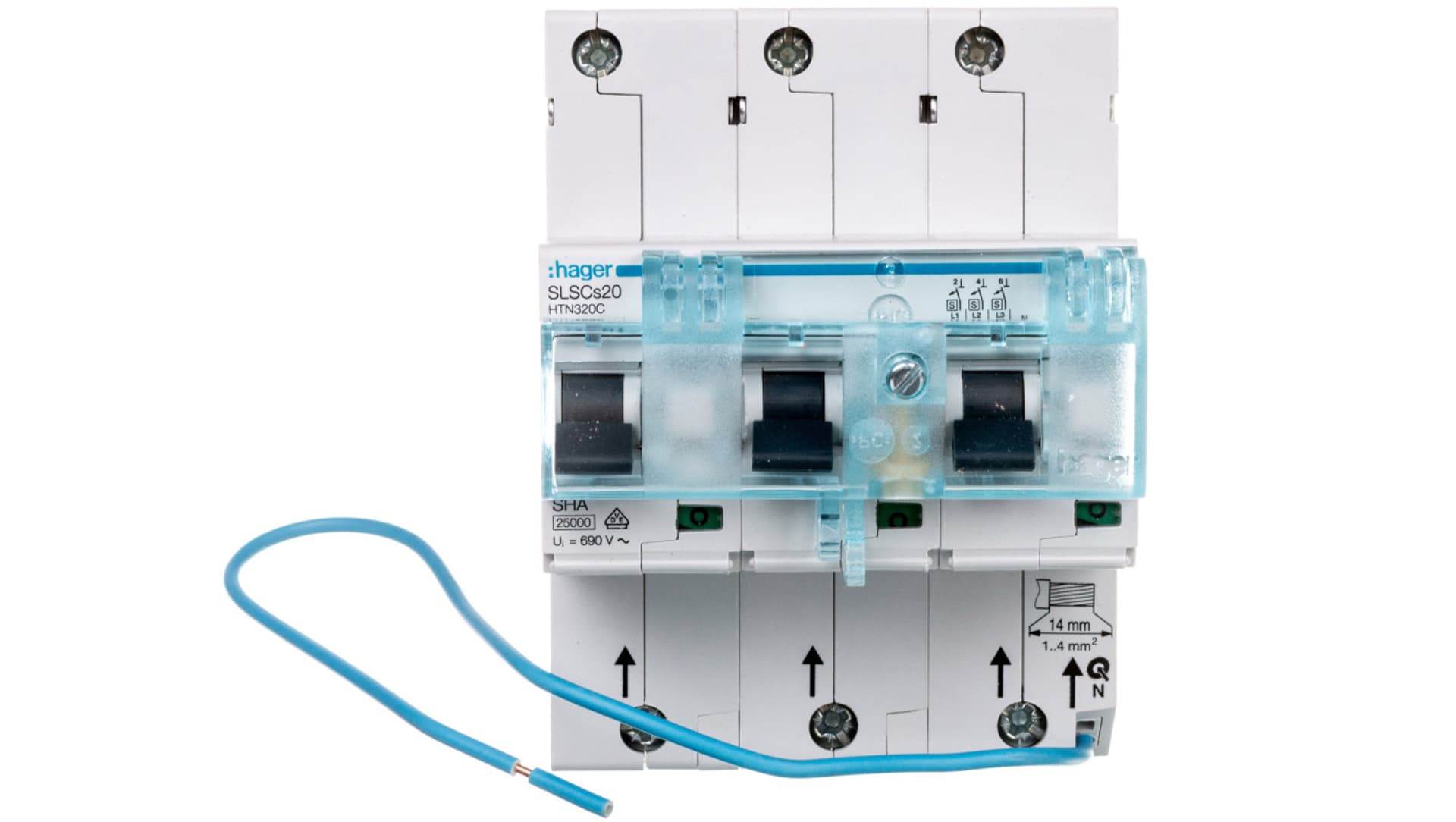 

Wyłącznik nadprądowy selektywny 3P Cs 20A SLS HTN320C