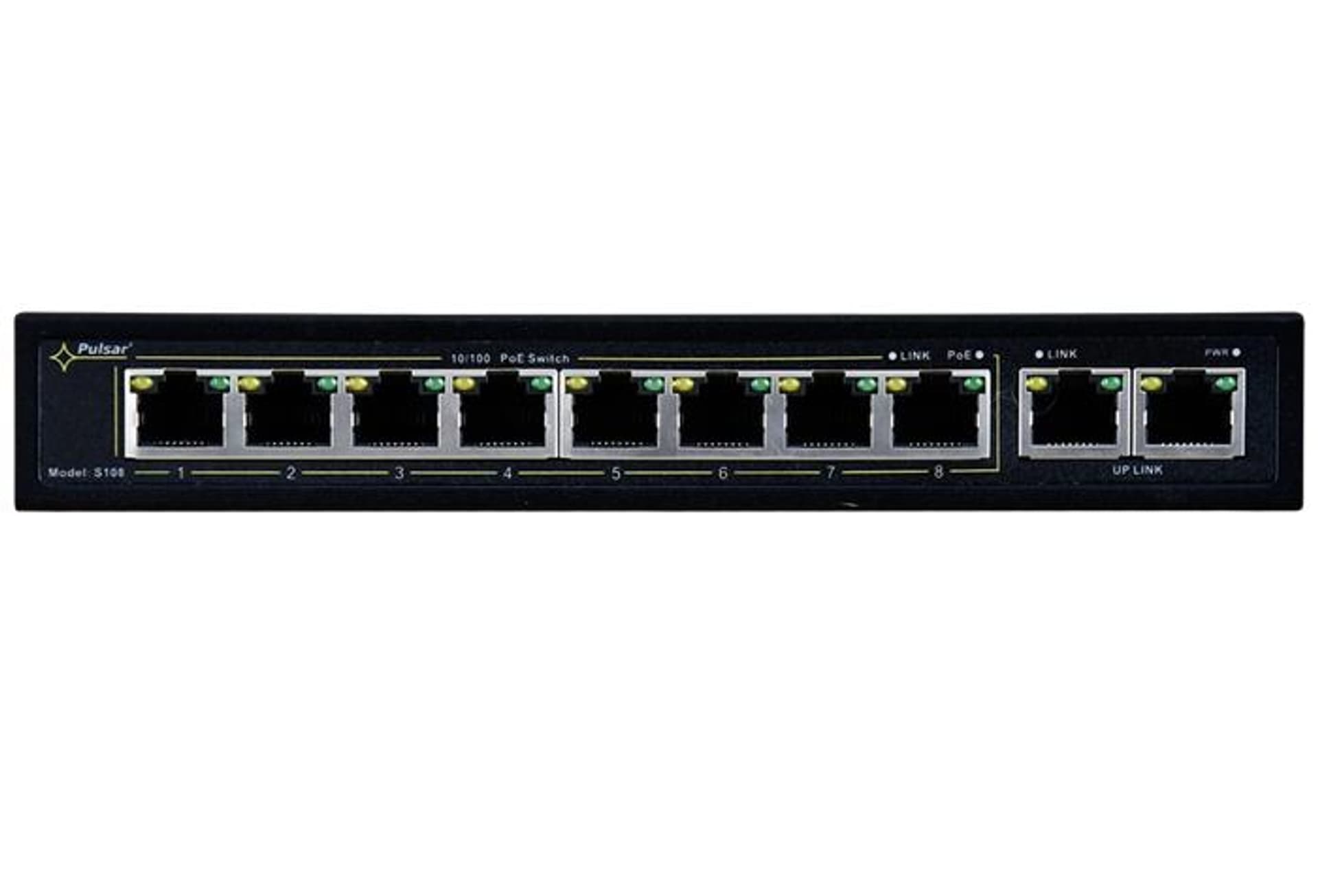 

Pulsar S108 switch 10-portowy PoE dla 8 kamer IP