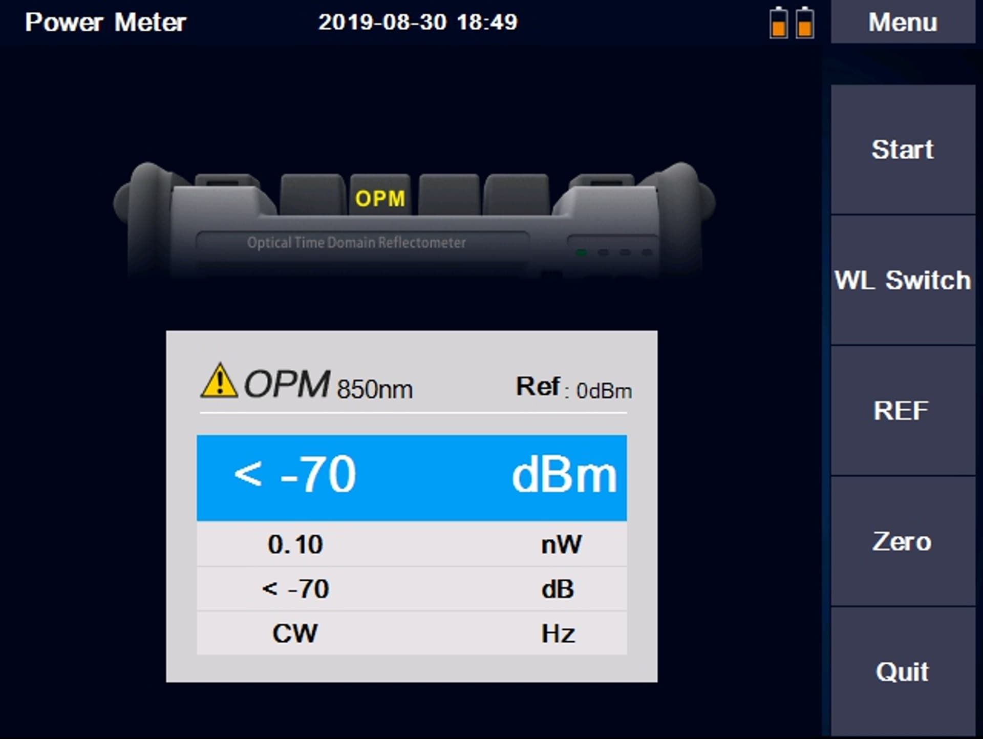

Reflektometr OTDR 8000MAX-T2 1310/1550/1625nm 35/33/32dB VFL/OPM/OLS Event Map