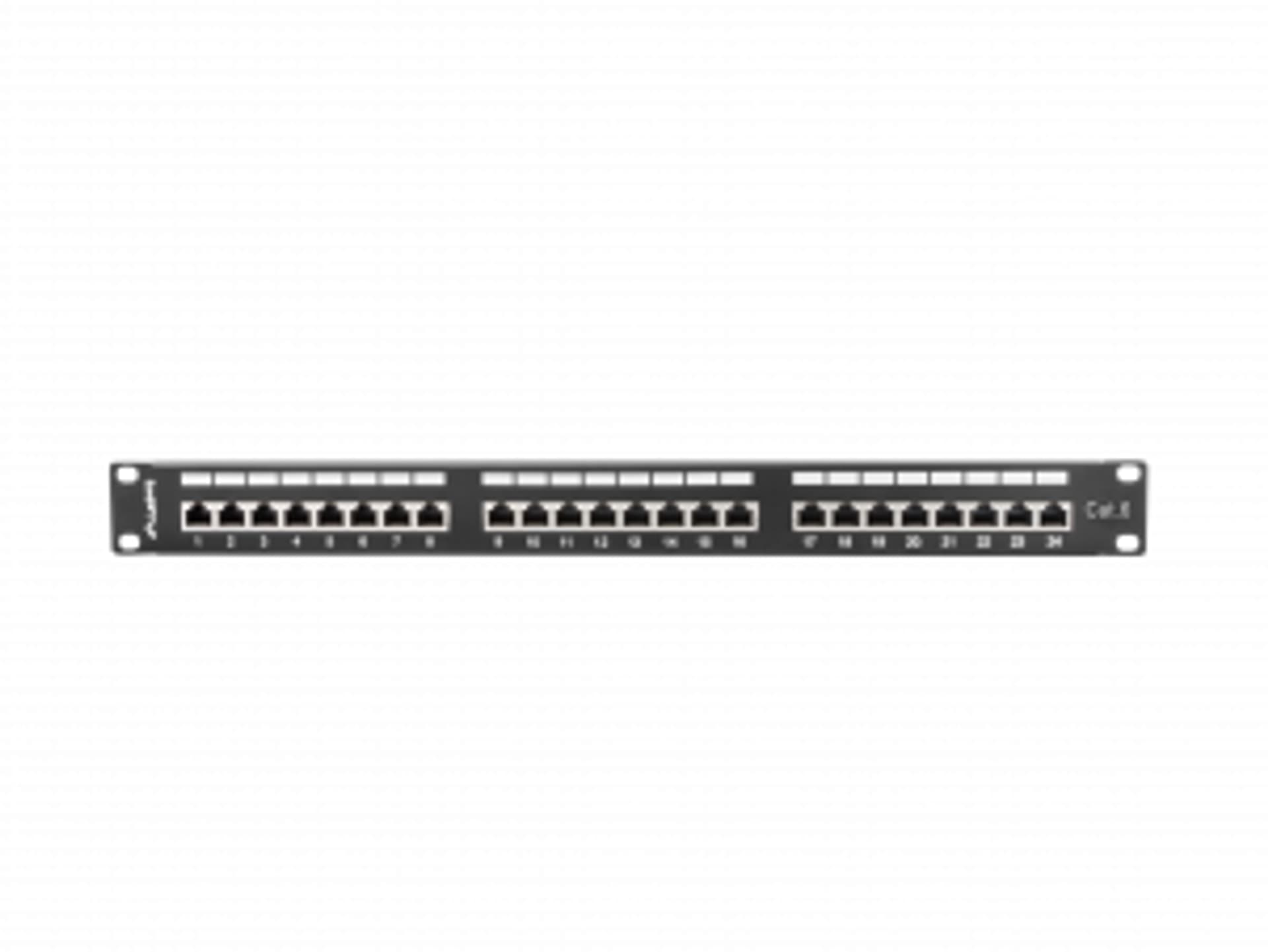 

PATCH PANEL 24 PORT 1U 19” KAT.6 EKRANOWANY CZARNY LANBERG